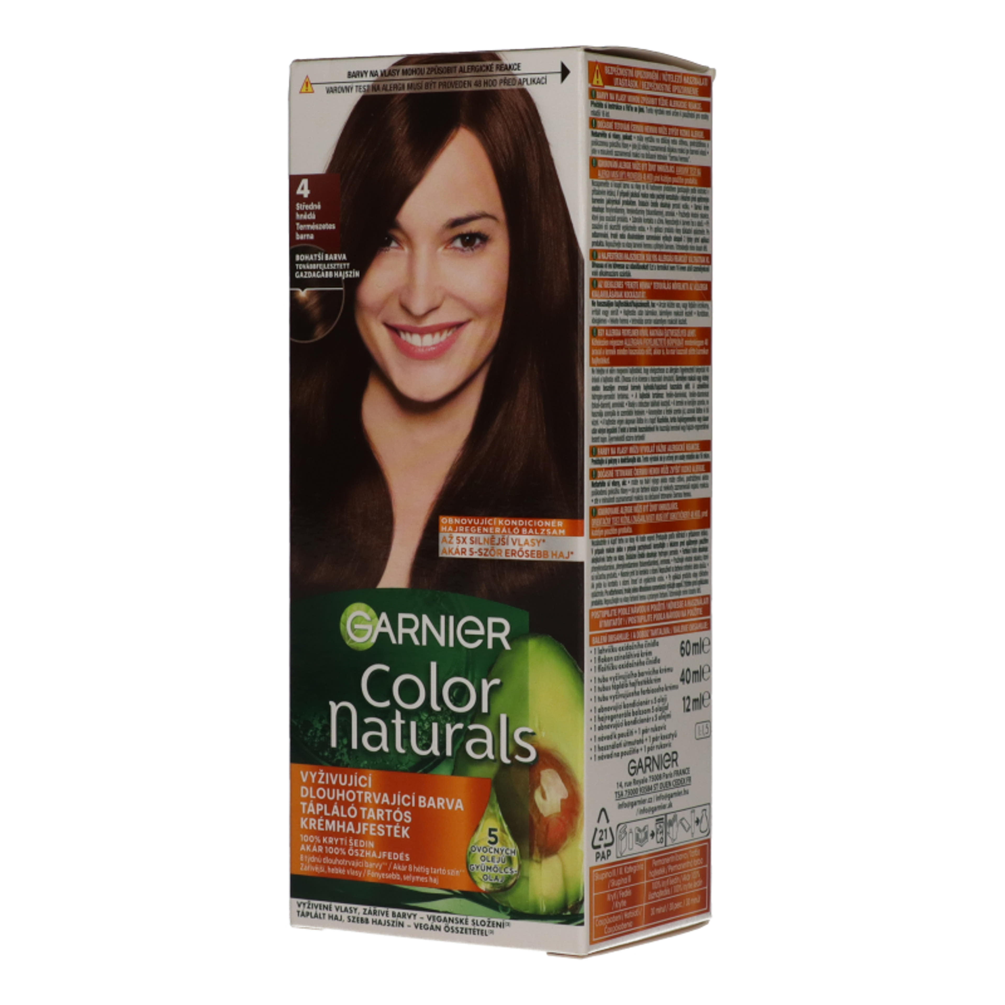 Garnier Color Naturals Tartós hajfesték 4 Természetes barna - 1 db-3