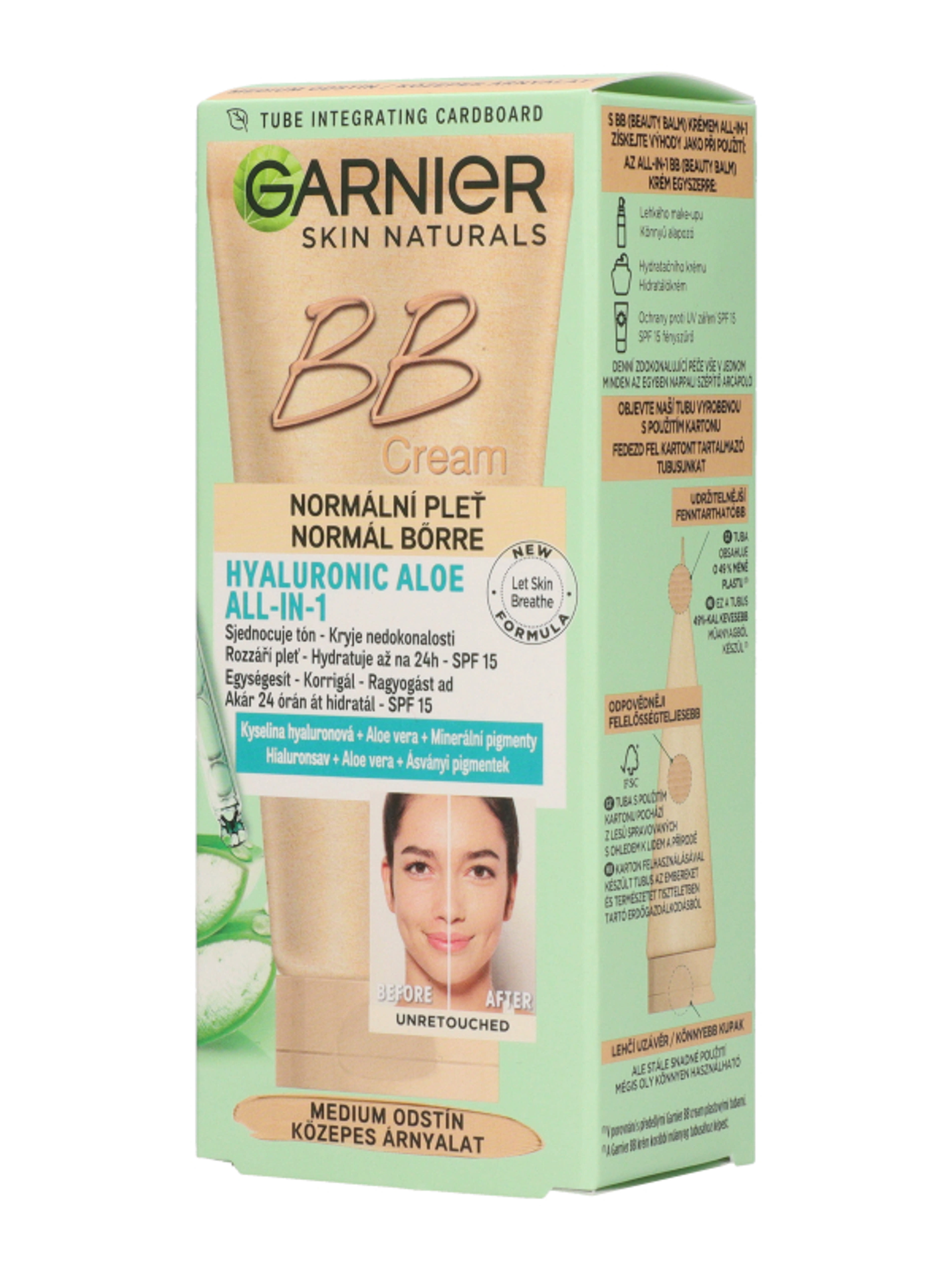 Garnier Skin Naturals All-In-One Perfecting Care BB Krém Normál Bőrre Közepes Árnyalat SPF 15 - 50 ml-6
