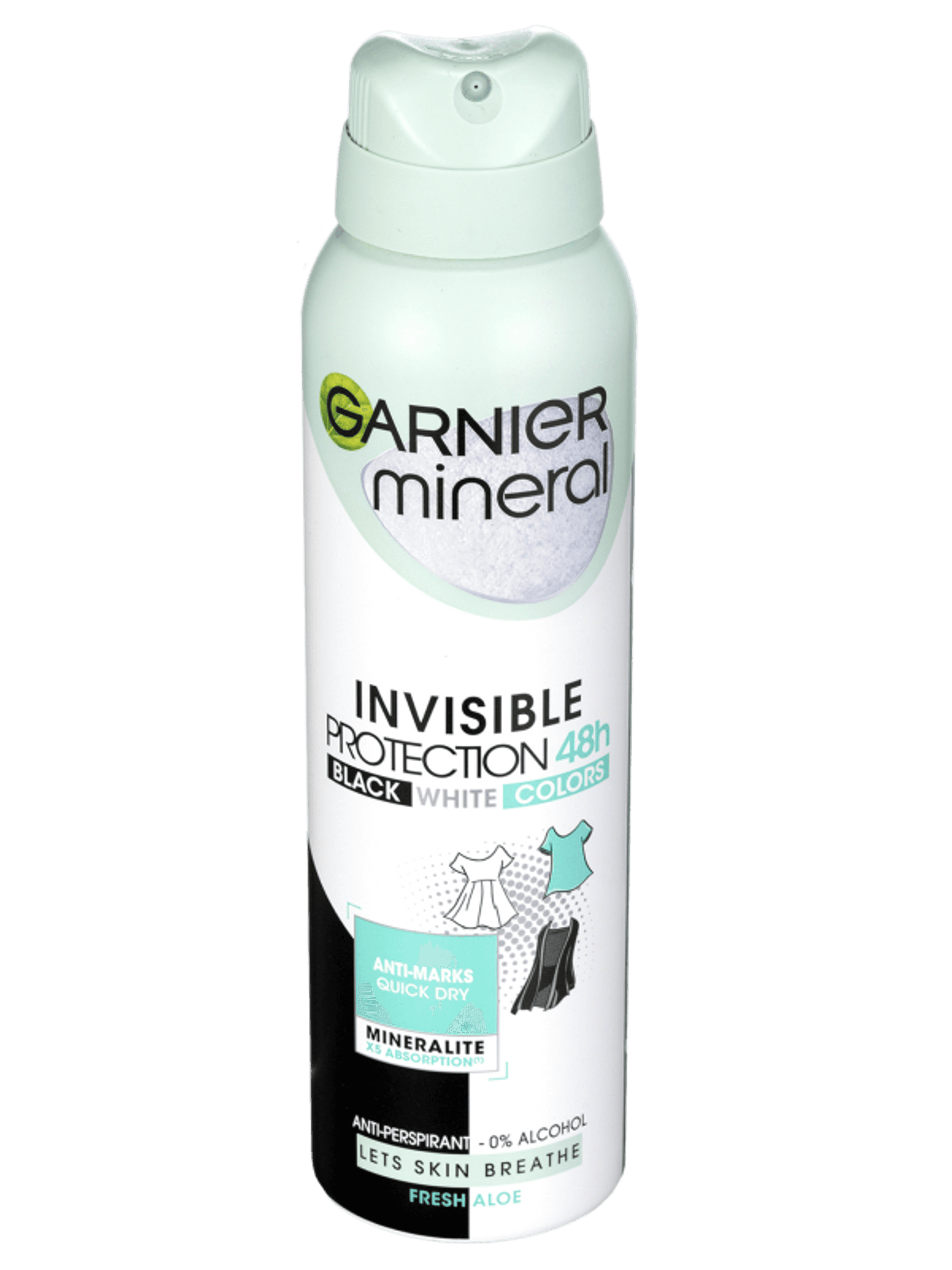 Garnier Mineral Invisible Black & White & Colors Clean Fresh izzadásgátló spray - 150 ml-3