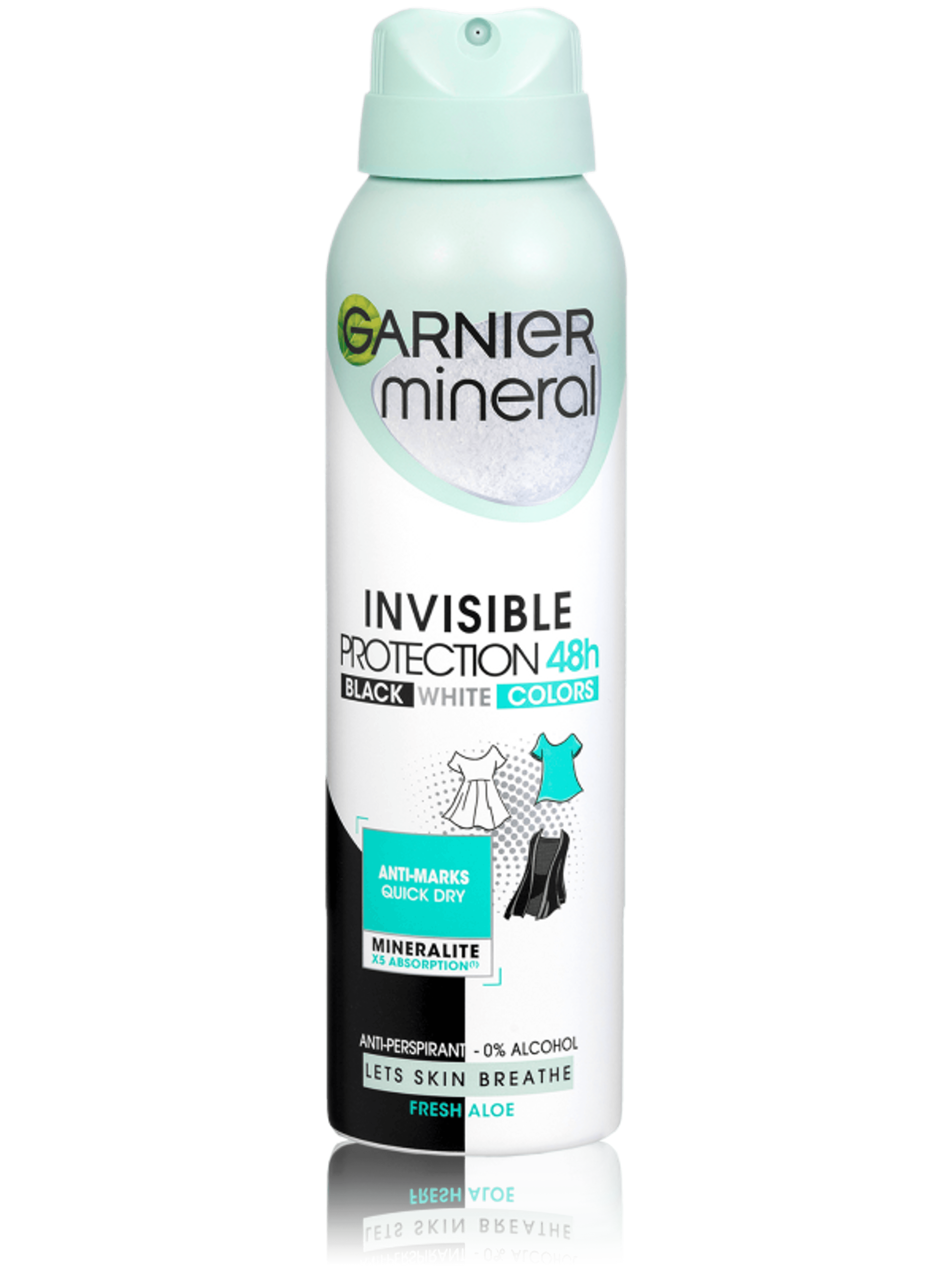 Garnier Mineral Invisible Black & White & Colors Clean Fresh izzadásgátló spray - 150 ml-2