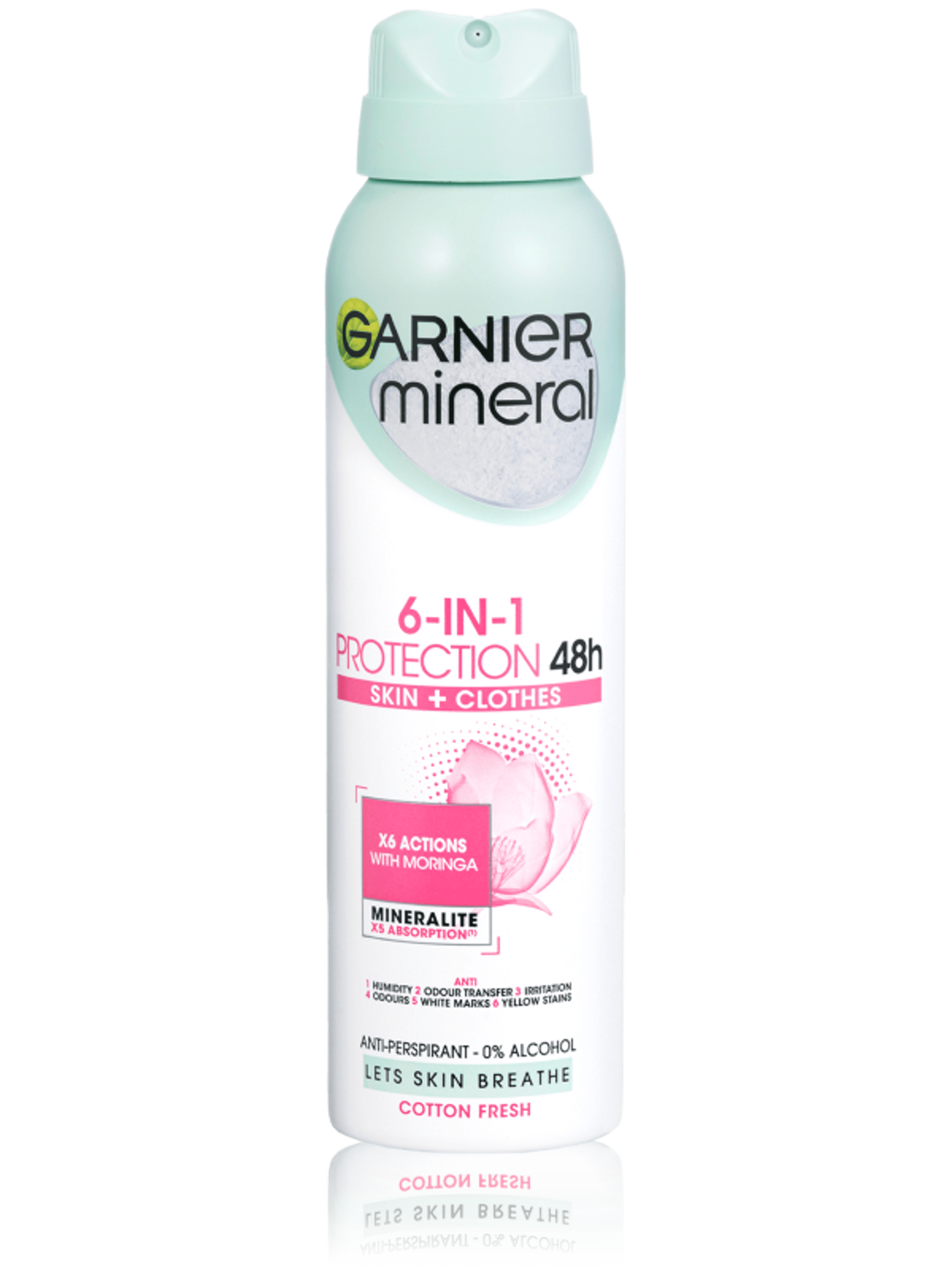 Garnier Mineral Protection 6 izzadásgátló dezodor spray - Cotton Fresh - 150 ml-3