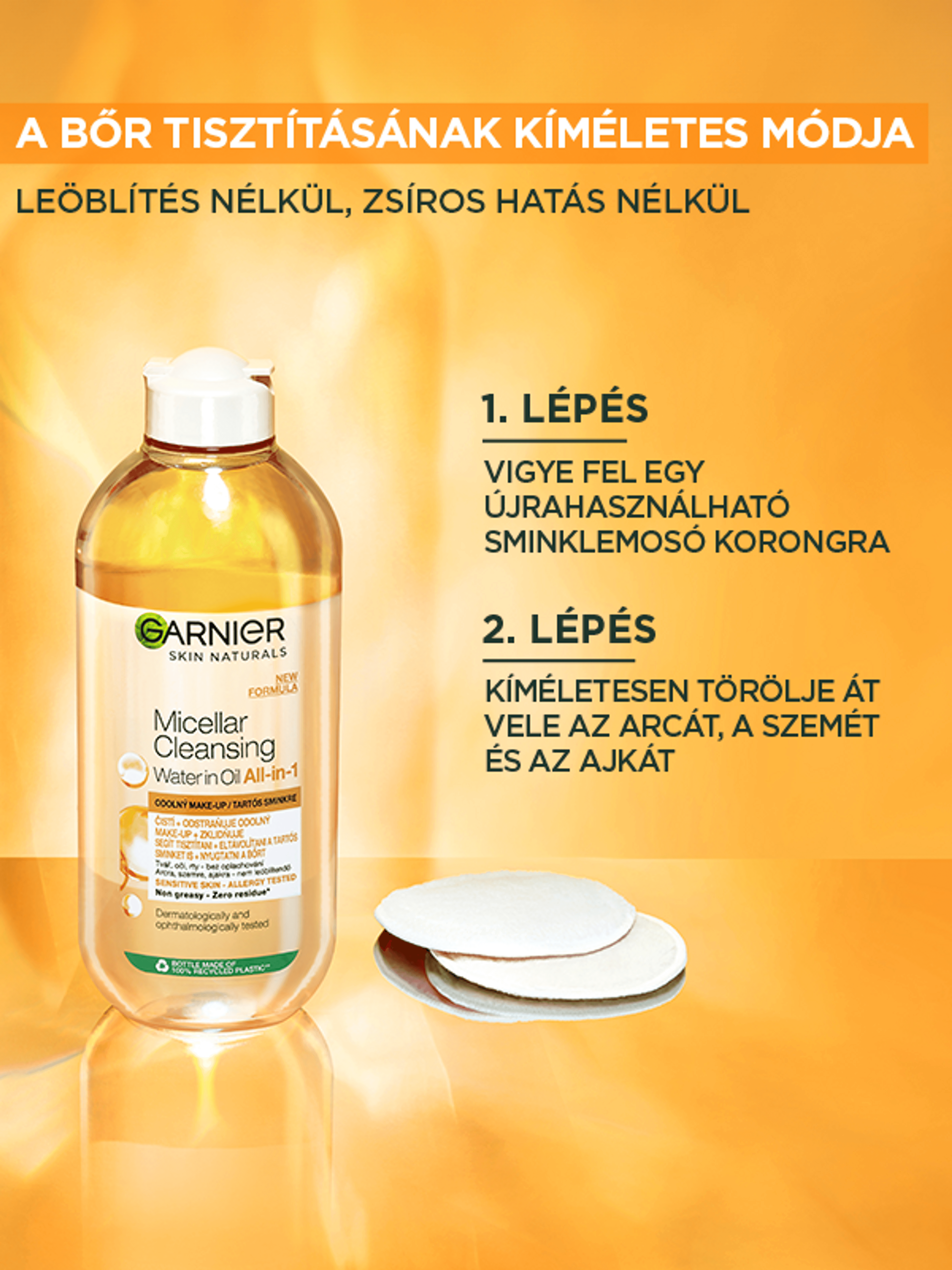 Garnier Skin Natural kétfázisú micellás víz - 100 ml-5