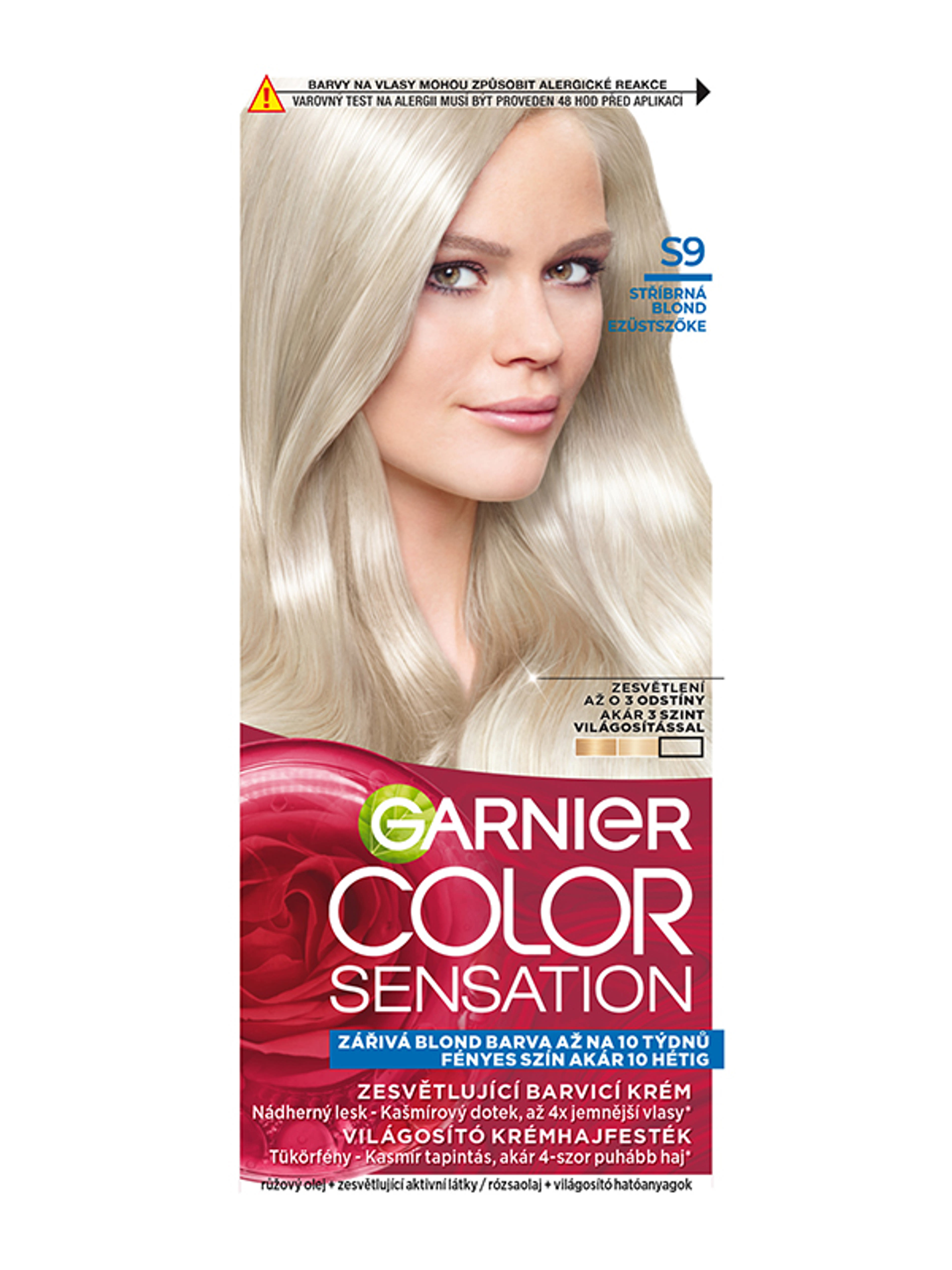 Garnier Color Sensation tartós hajfesték /S9 ezüstszöke - 1 db-1