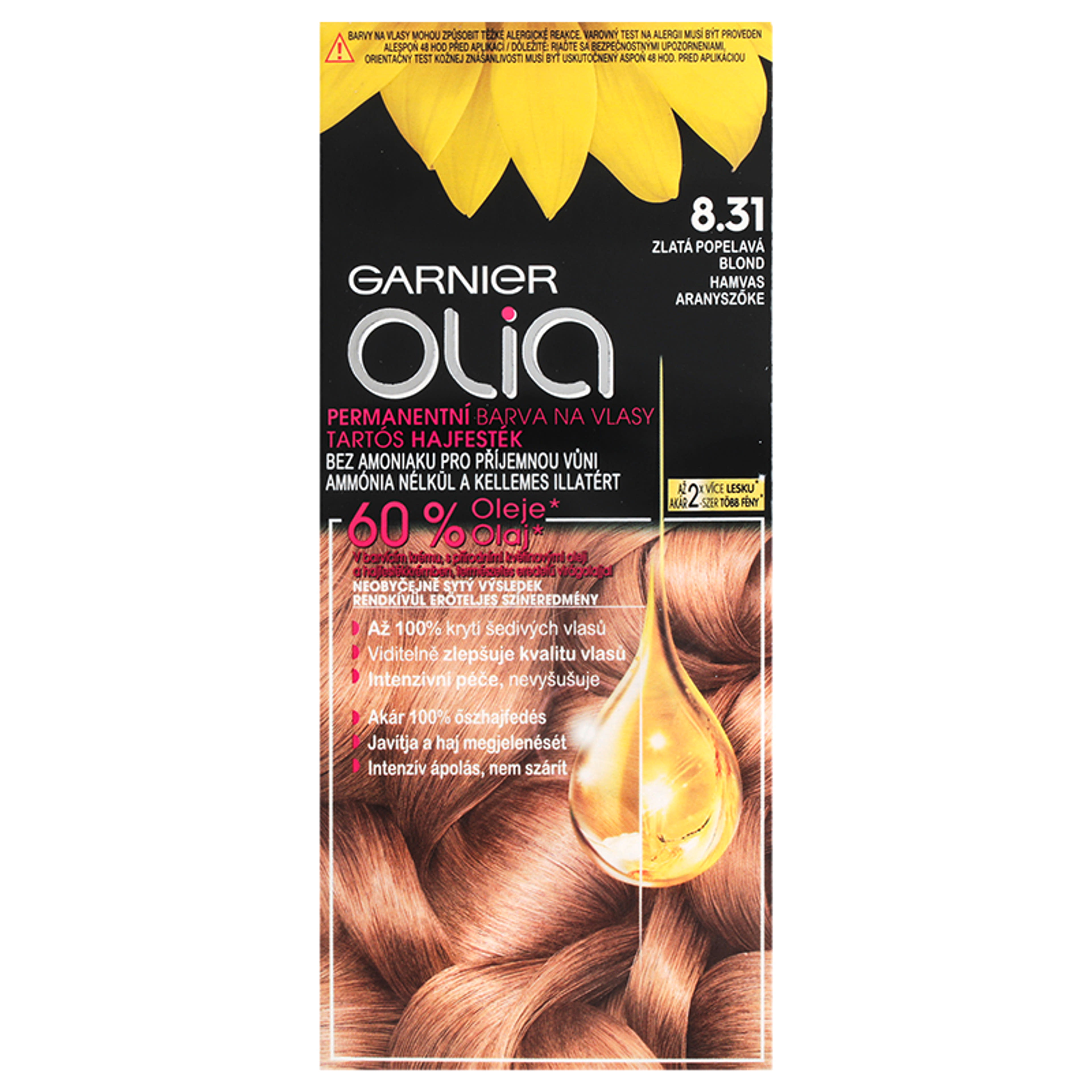Garnier Olia tartós hajfesték 8.31 Hamvas aranyszőke - 1 db-2