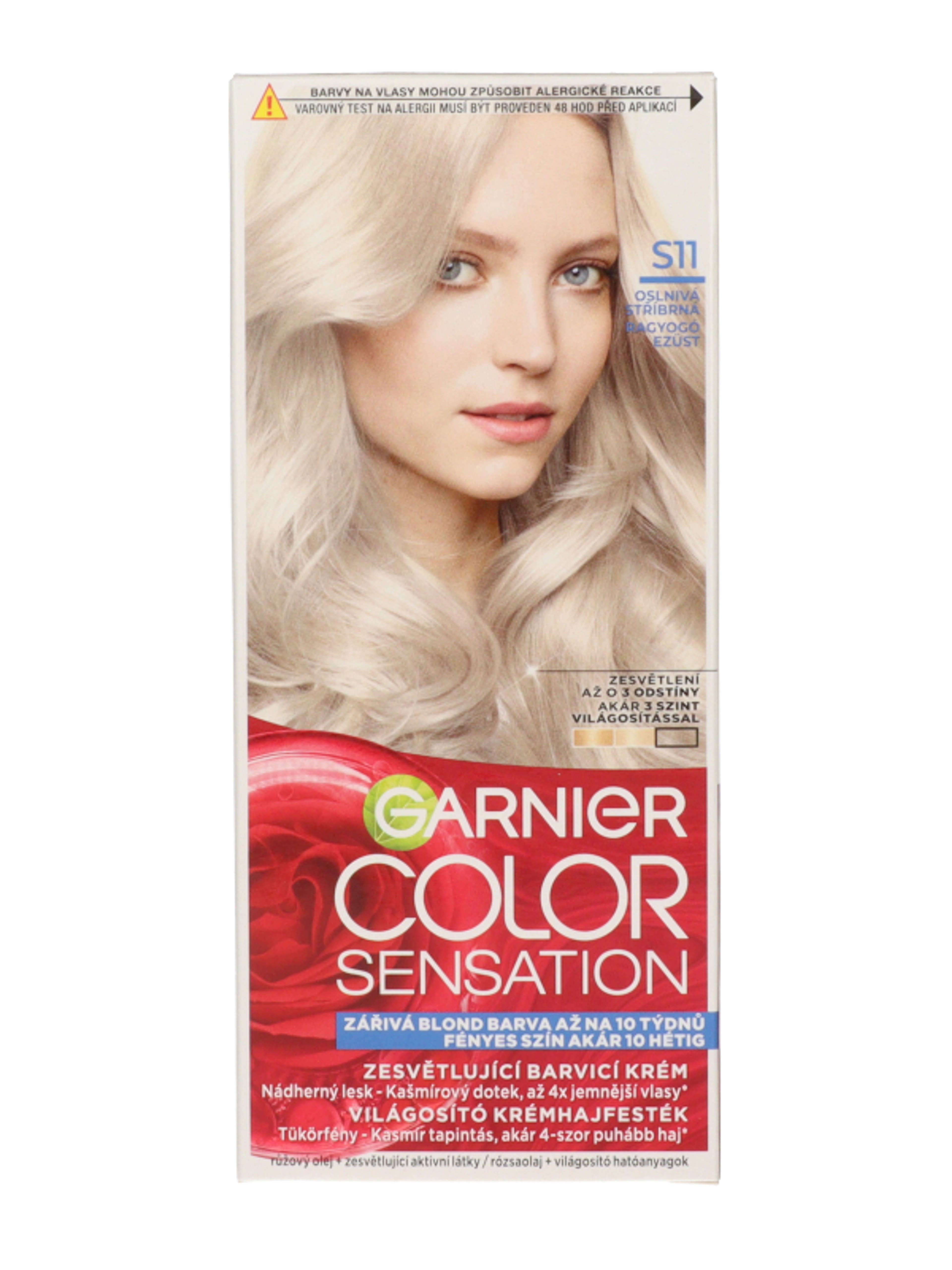 Garnier Color Sensation tartós hajfesték /S11 ragyogó ezüst - 110 ml