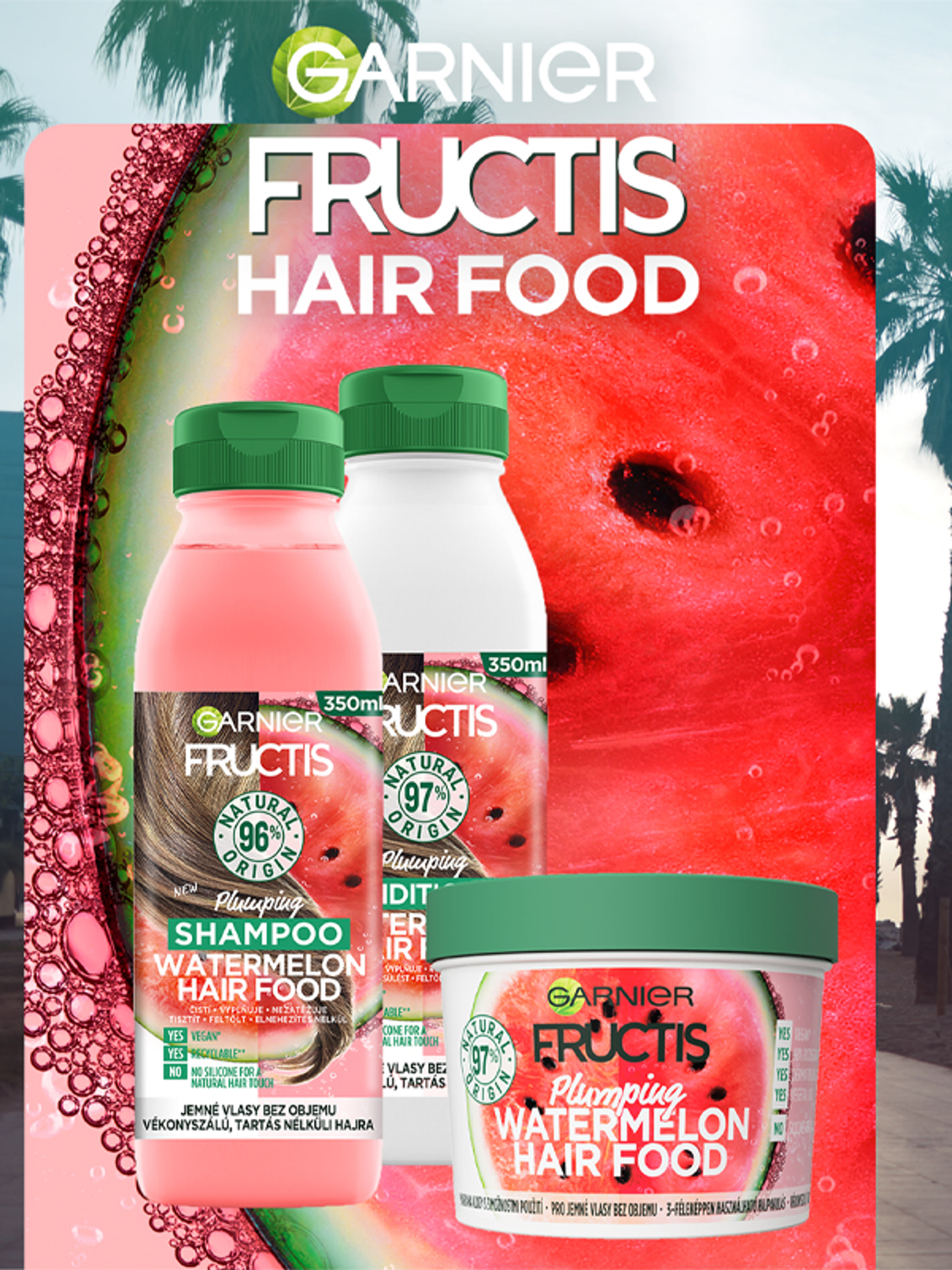 Garnier Fructis Hair Food watermelon sampon - 350 ml-6