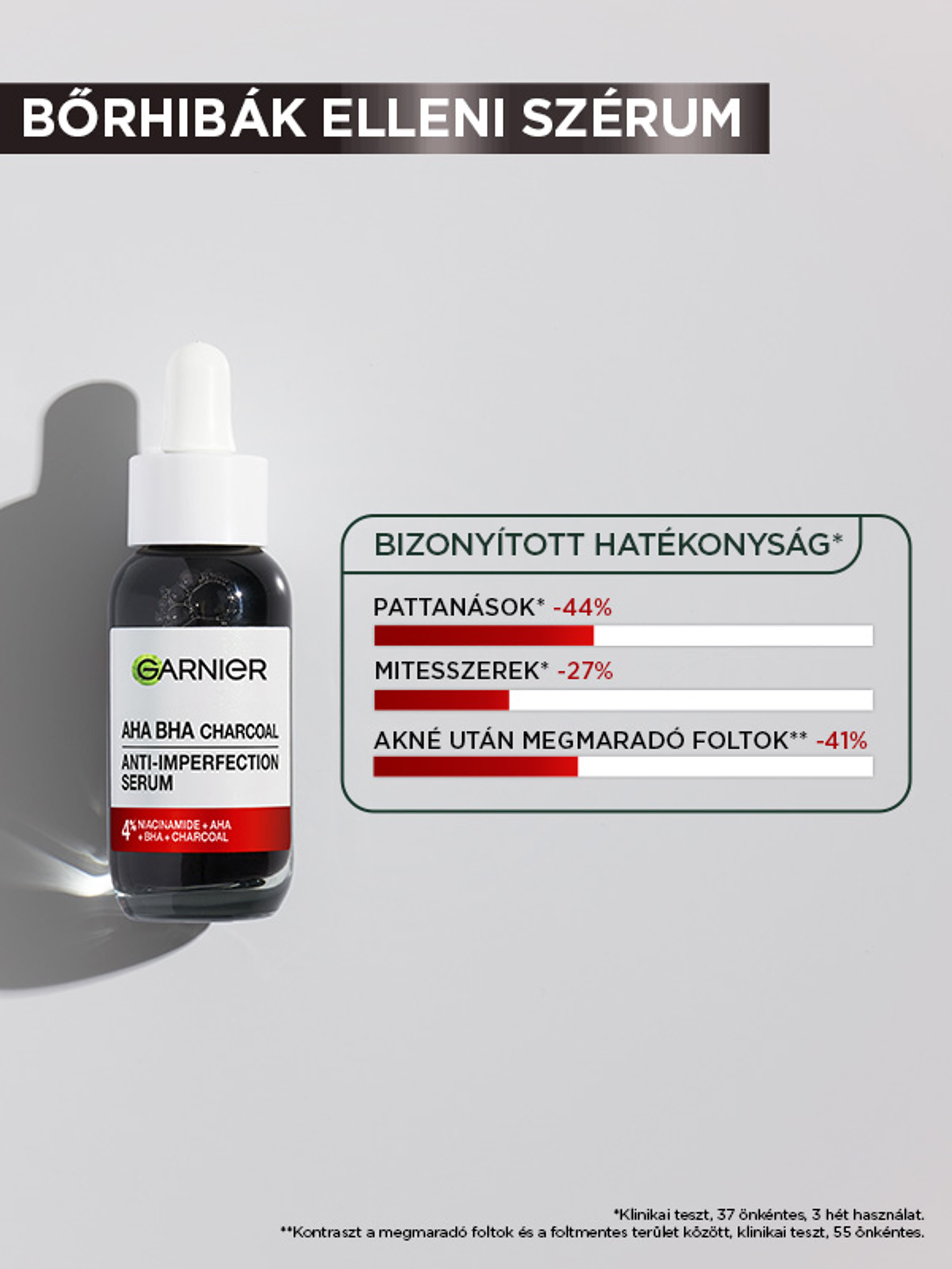 Garnier Pure Active bőrhibák elleni szérum AHA + BHA aktív szén - 30 ml-4