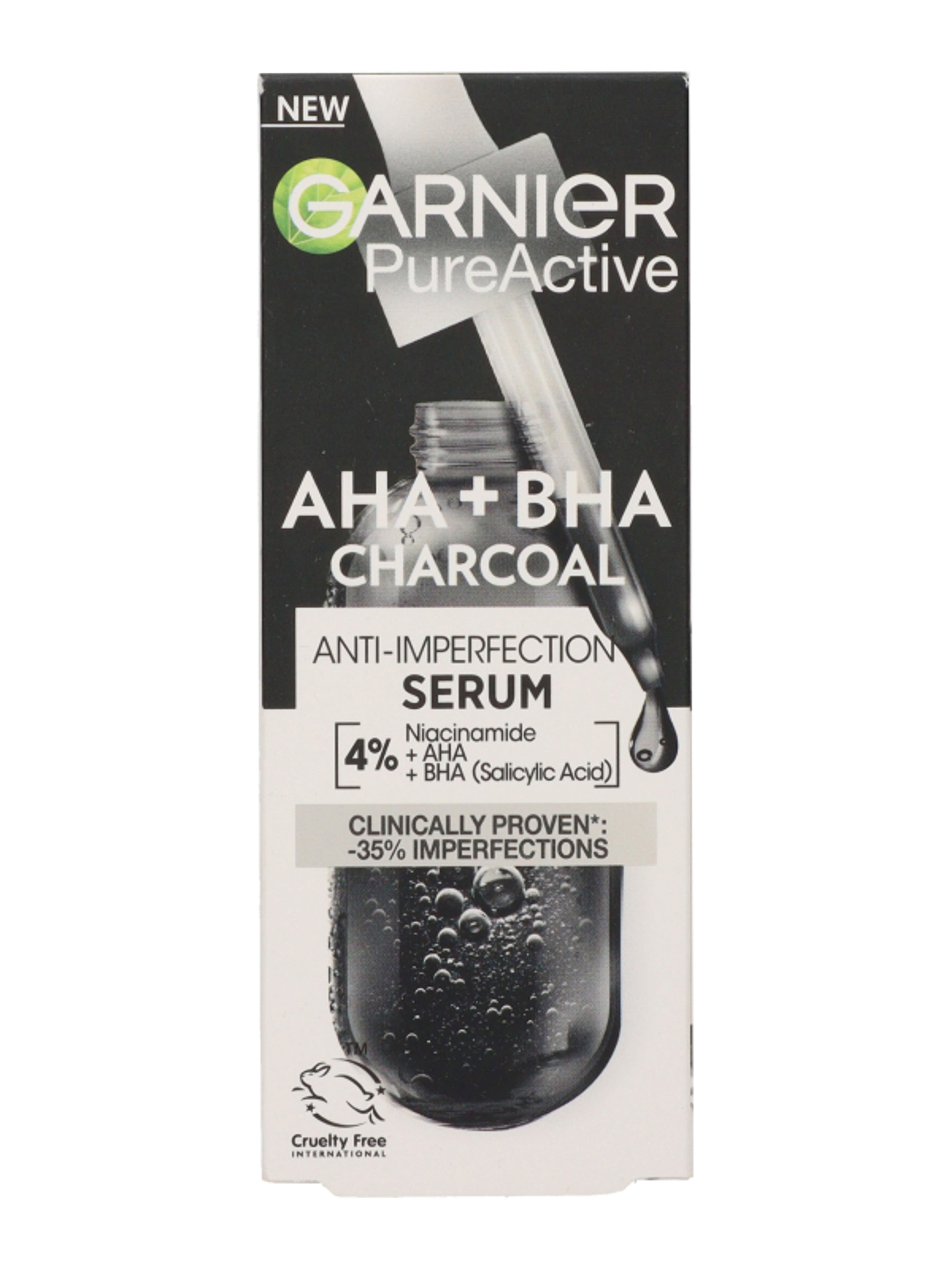 Garnier Pure Active Charcoal bőrhibák elleni szérum AHA + BHA aktív szén - 30 ml-3