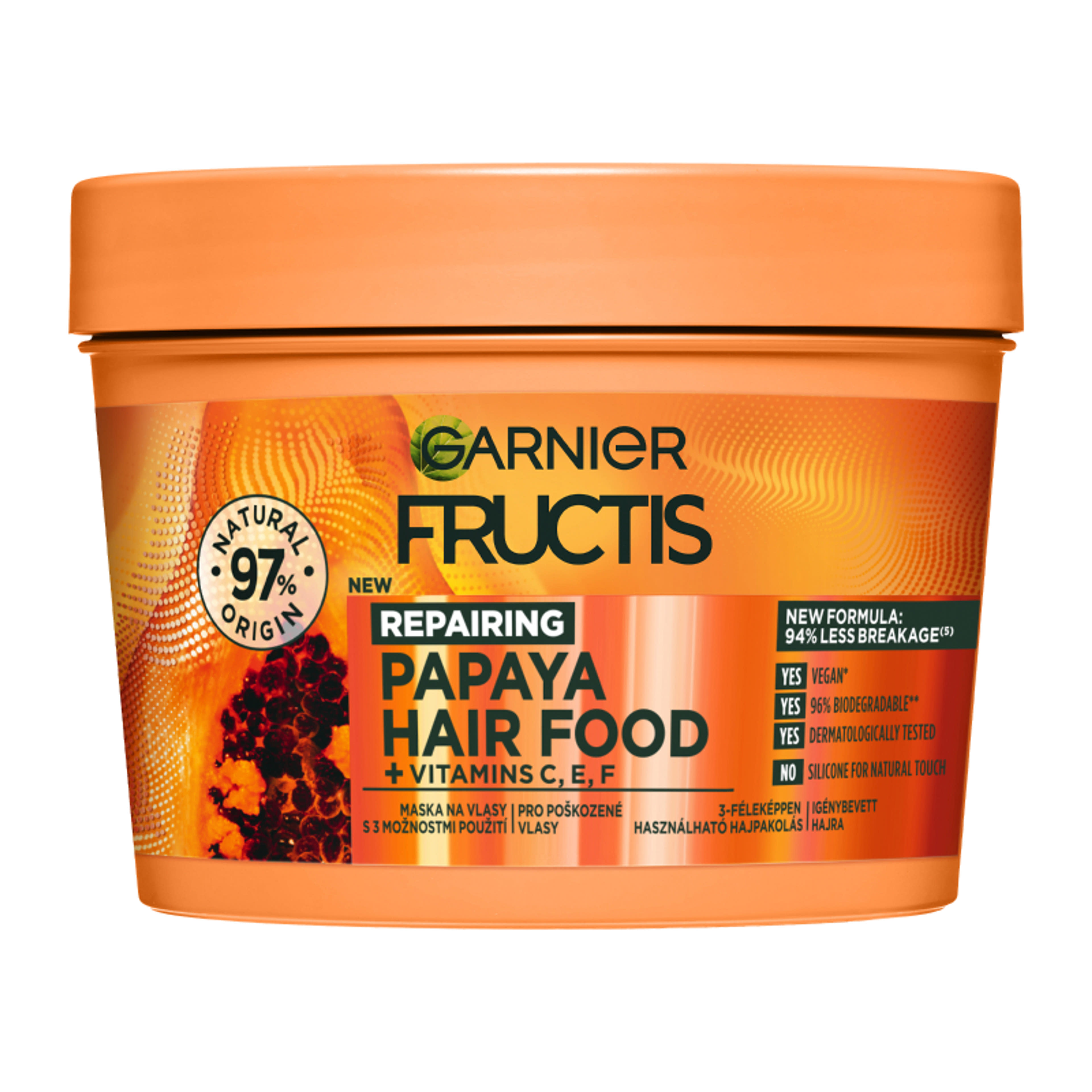 Garnier Fructis Hair Food Papaya hajpakolás - 400 ml-1