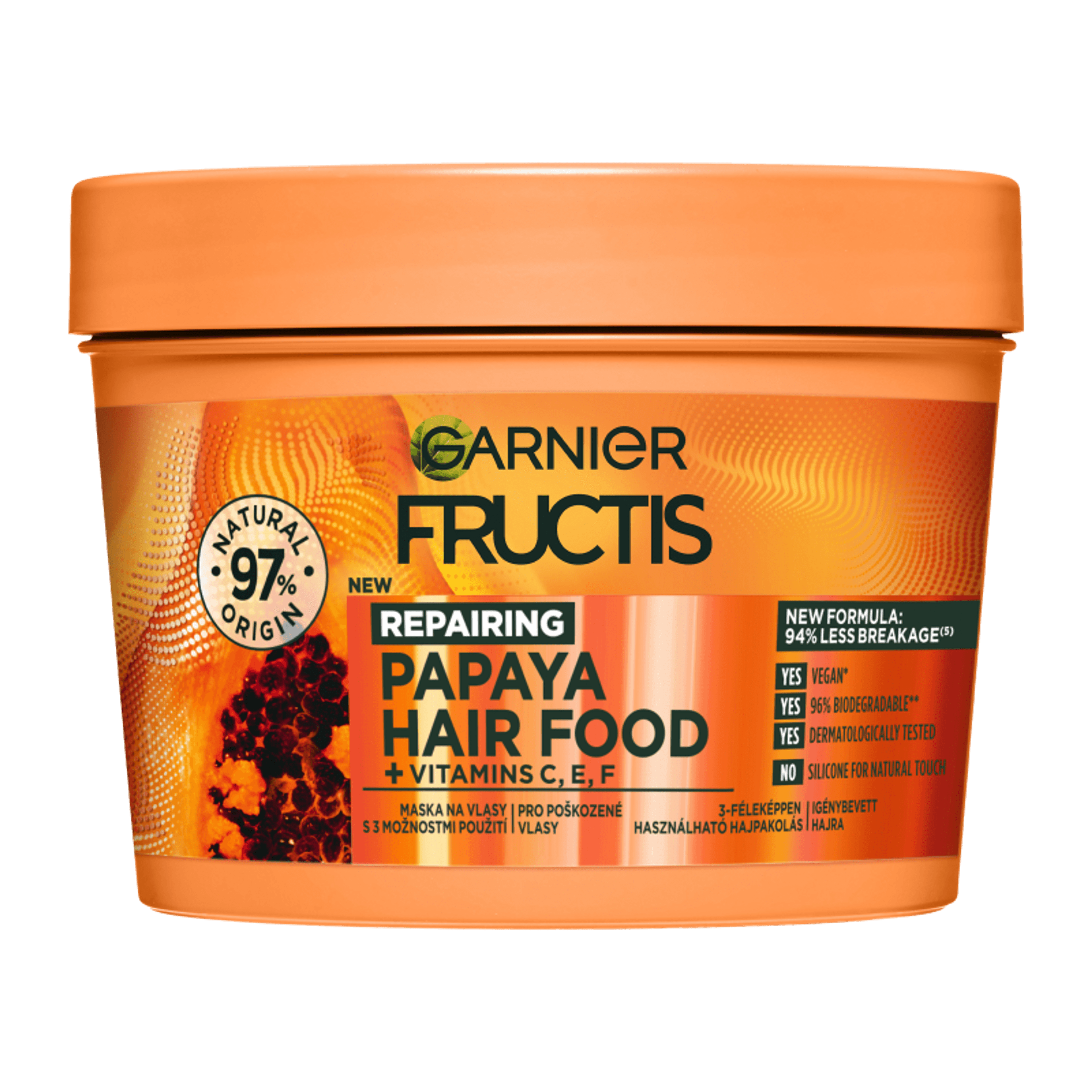 Garnier Fructis Hair Food Papaya hajpakolás - 400 ml