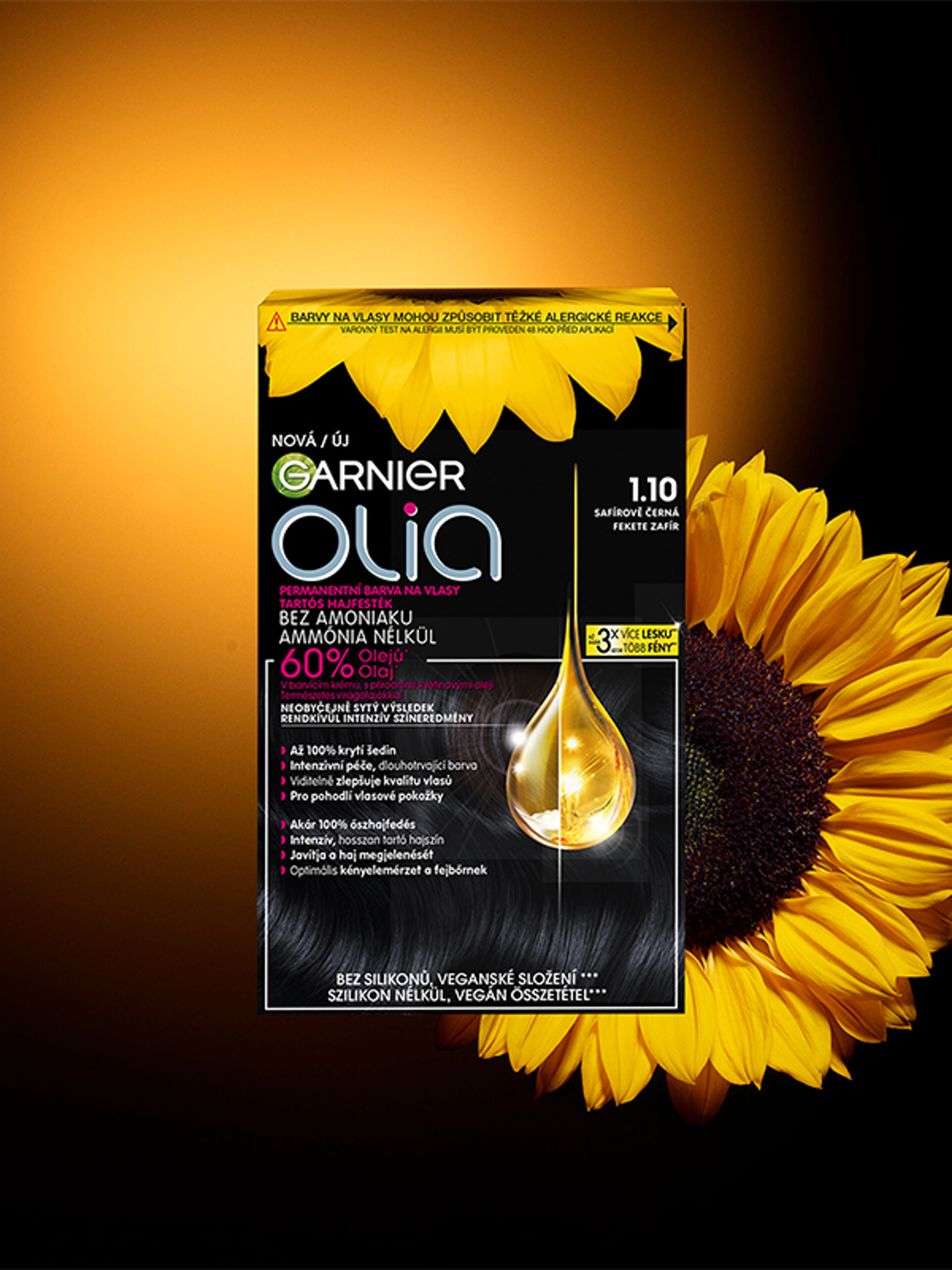 Garnier Olia hajfesték 1.10 Black Sapphire - 1 db-4