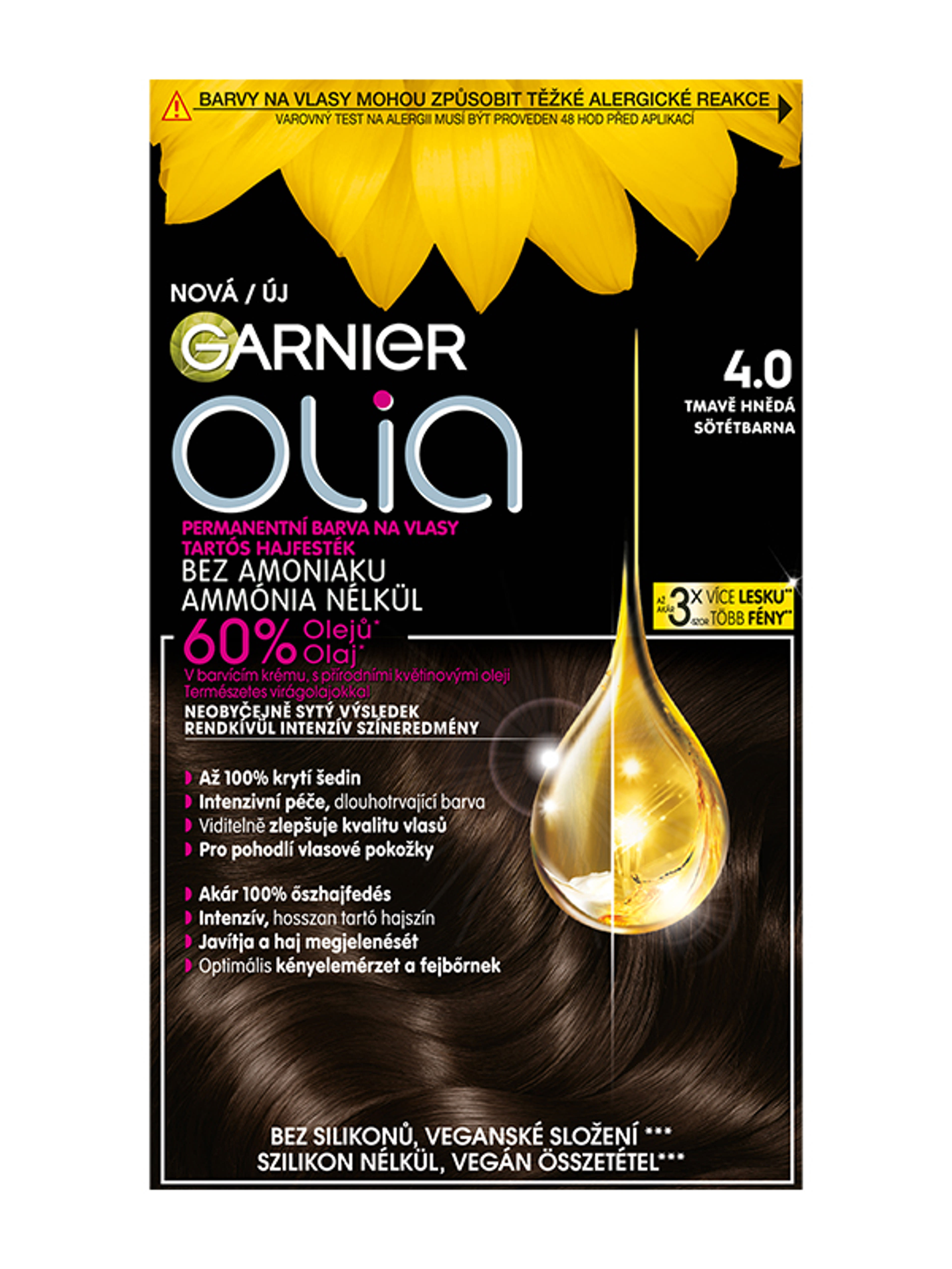 Garnier Olia hajfesték 4.0 Dark Brown - 1 db