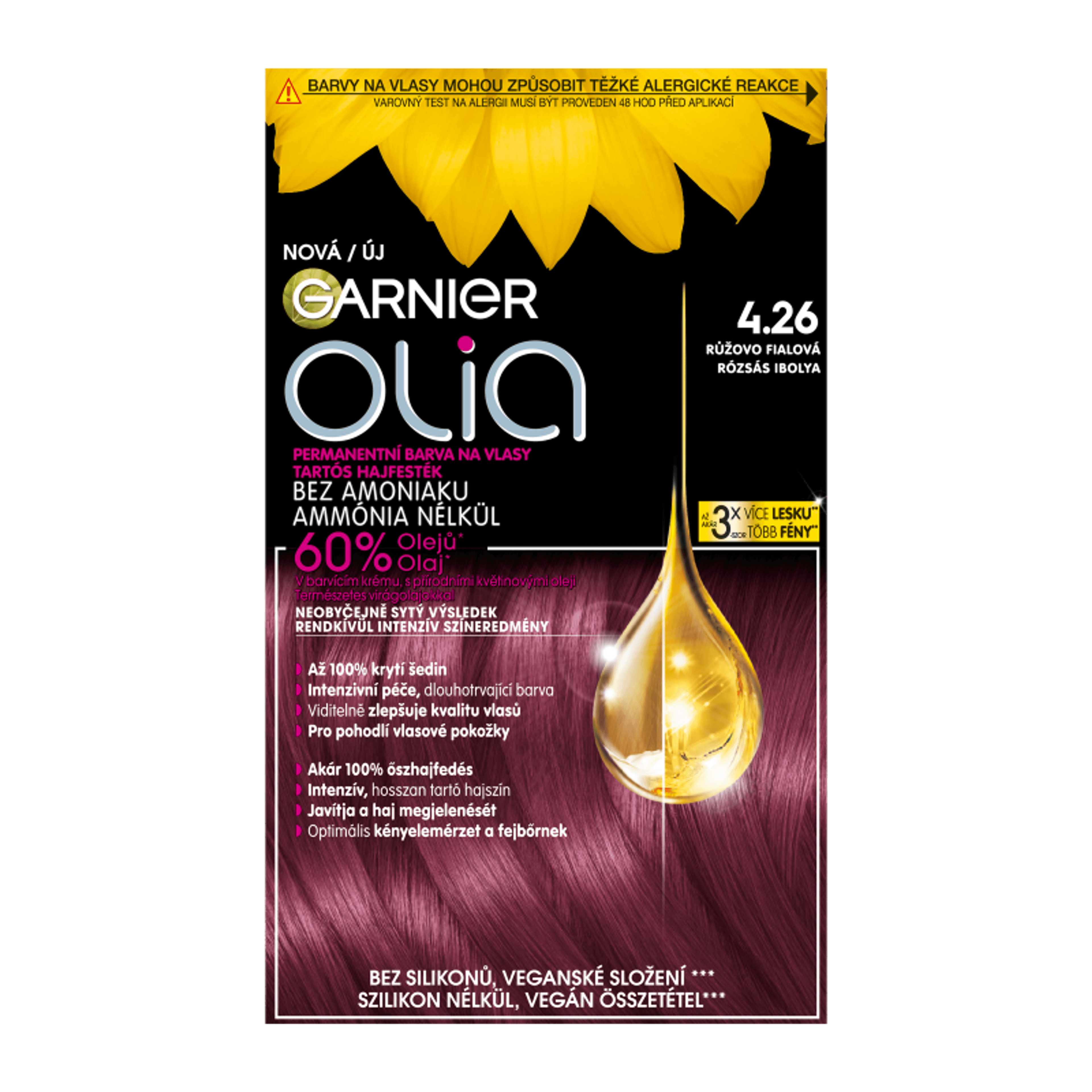 Garnier Olia tartós hajfesték /rose violet - 1 db