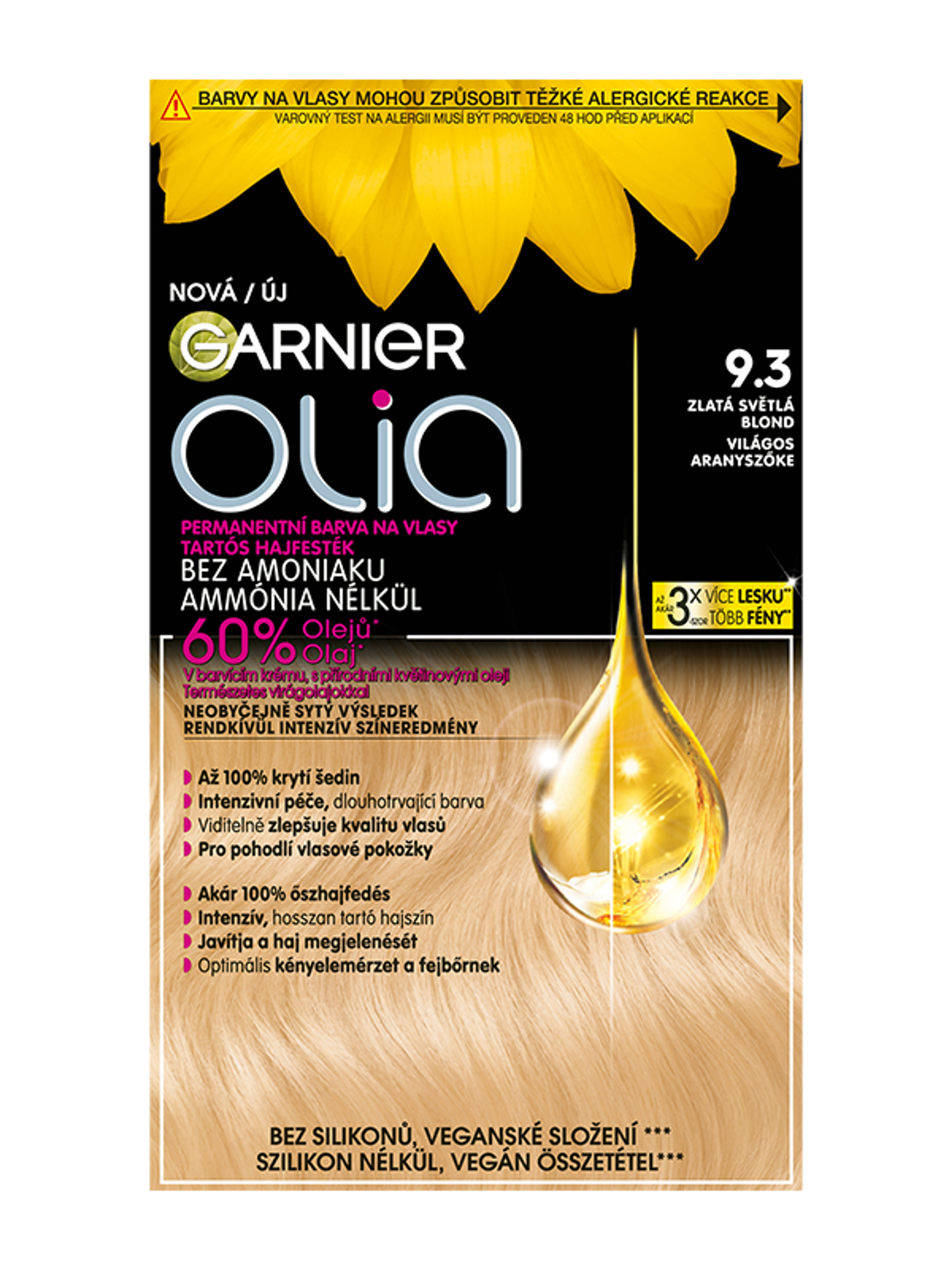 Garnier Olia hajfesték 9.3 Gold Light Blond - 1 db