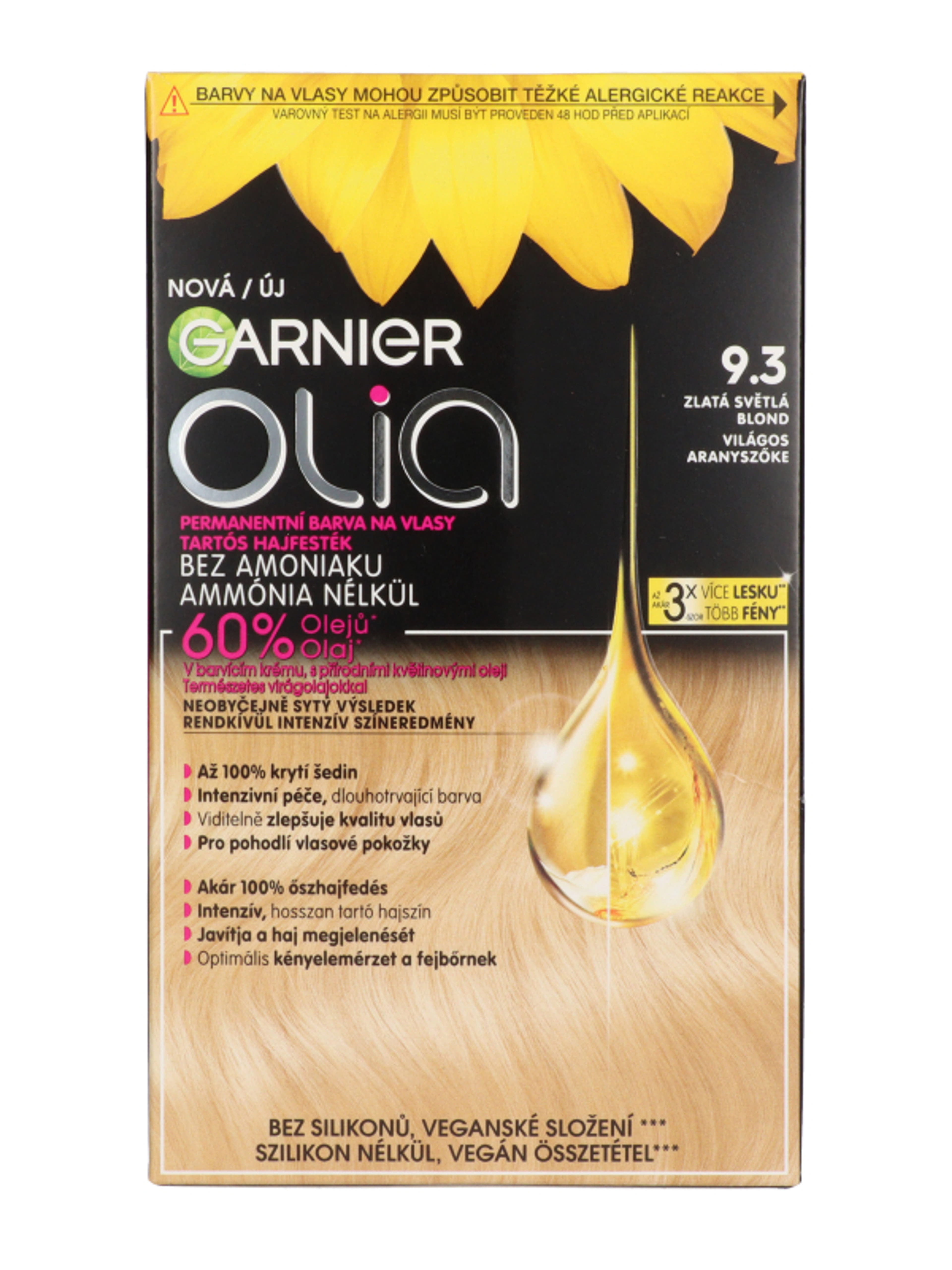 Garnier Olia hajfesték 9.3 Gold Light Blond - 1 db