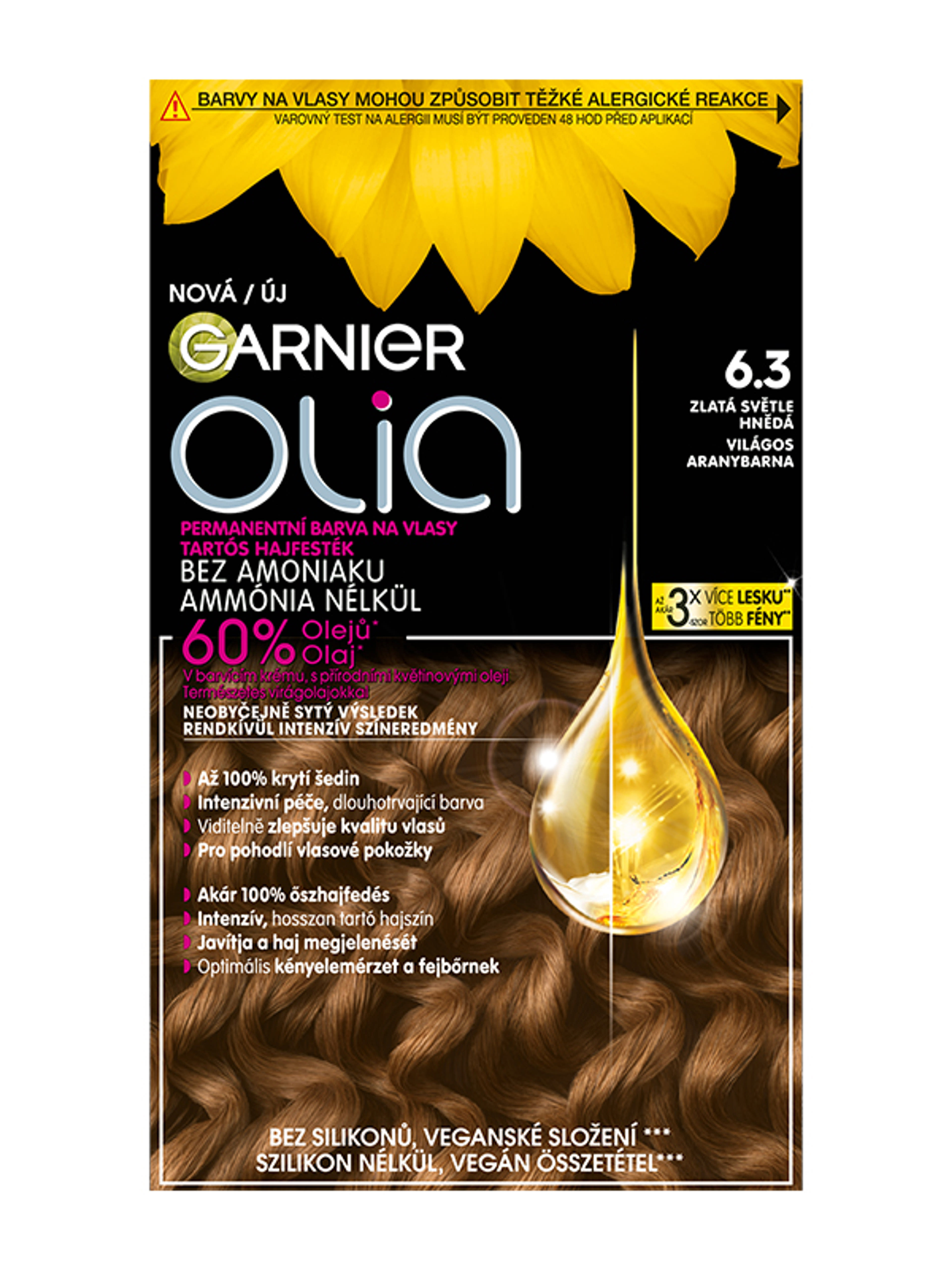 Garnier Olia hajfesték 6.3 Gold Light Brown - 1 db