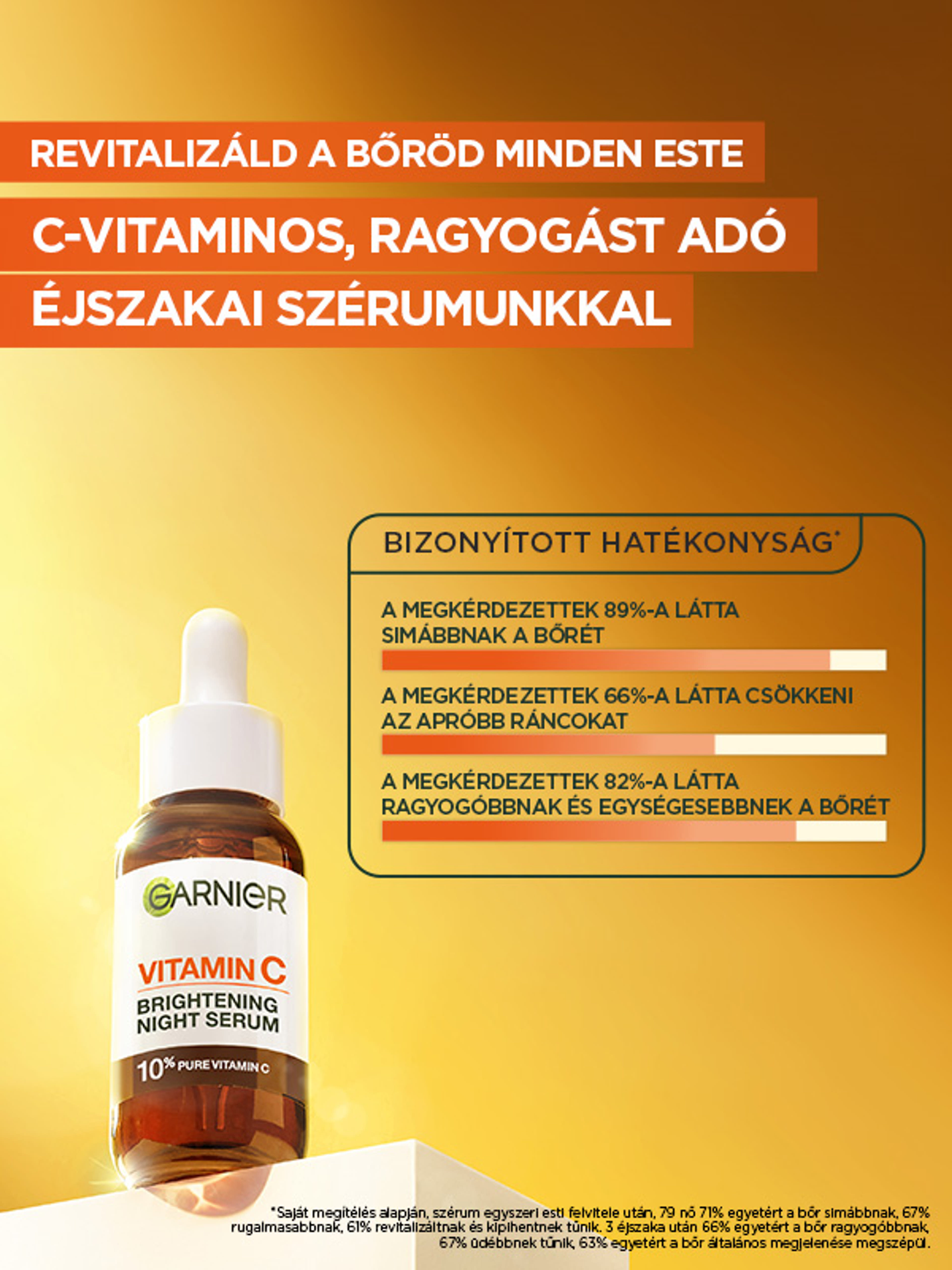 Garnier Skin Naturals ragyogást adó éjszakai szérum C-vitaminnal - 30 ml-3