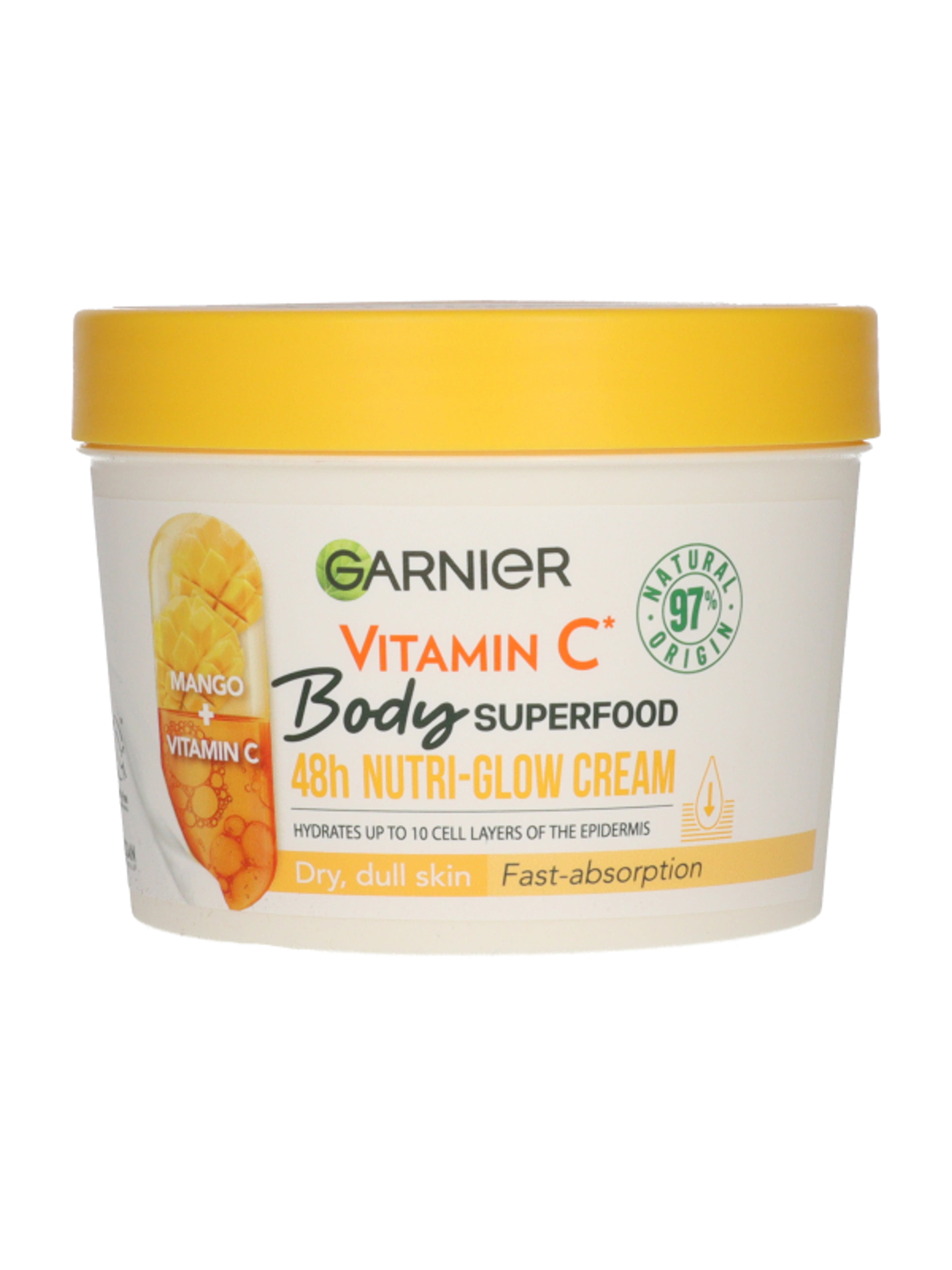 Garnier BodyFood Glow Cream testápoló mangó - 380 ml