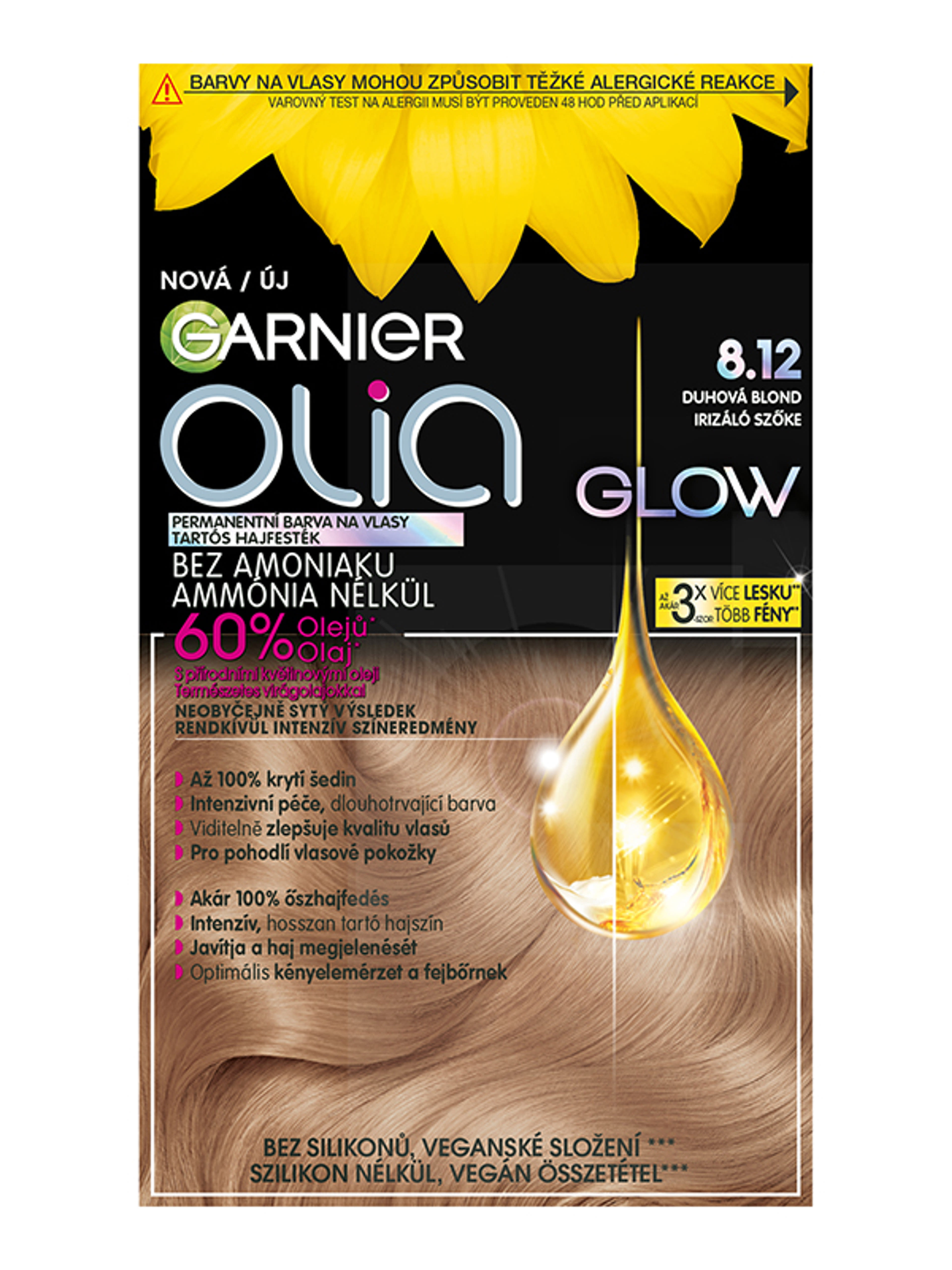 Garnier Olia Glow hajfesték /8.12 Blond - 1 db