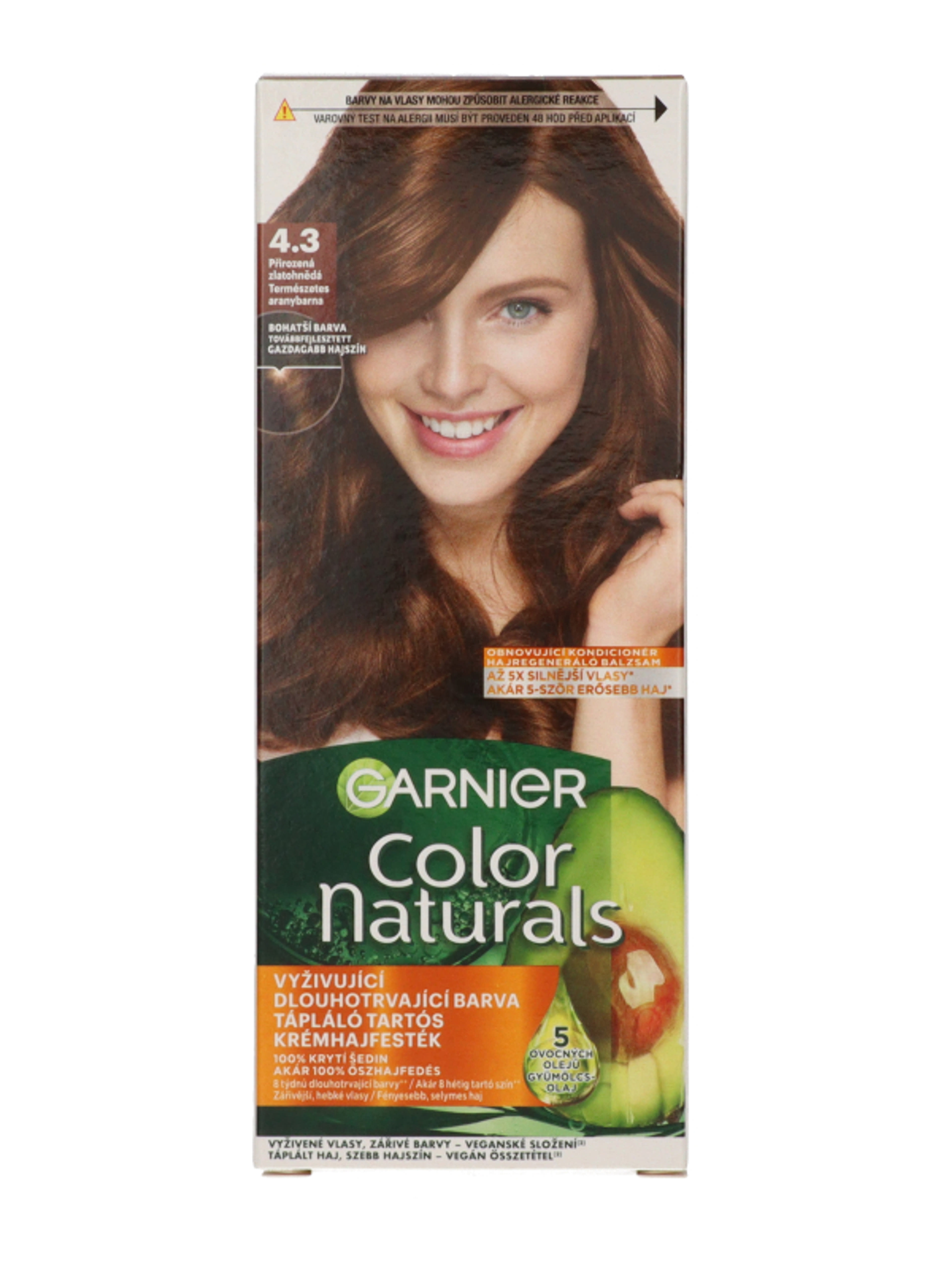 Garnier Color Naturals tartós hajfesték /4.3 Gold Brown - 1 db