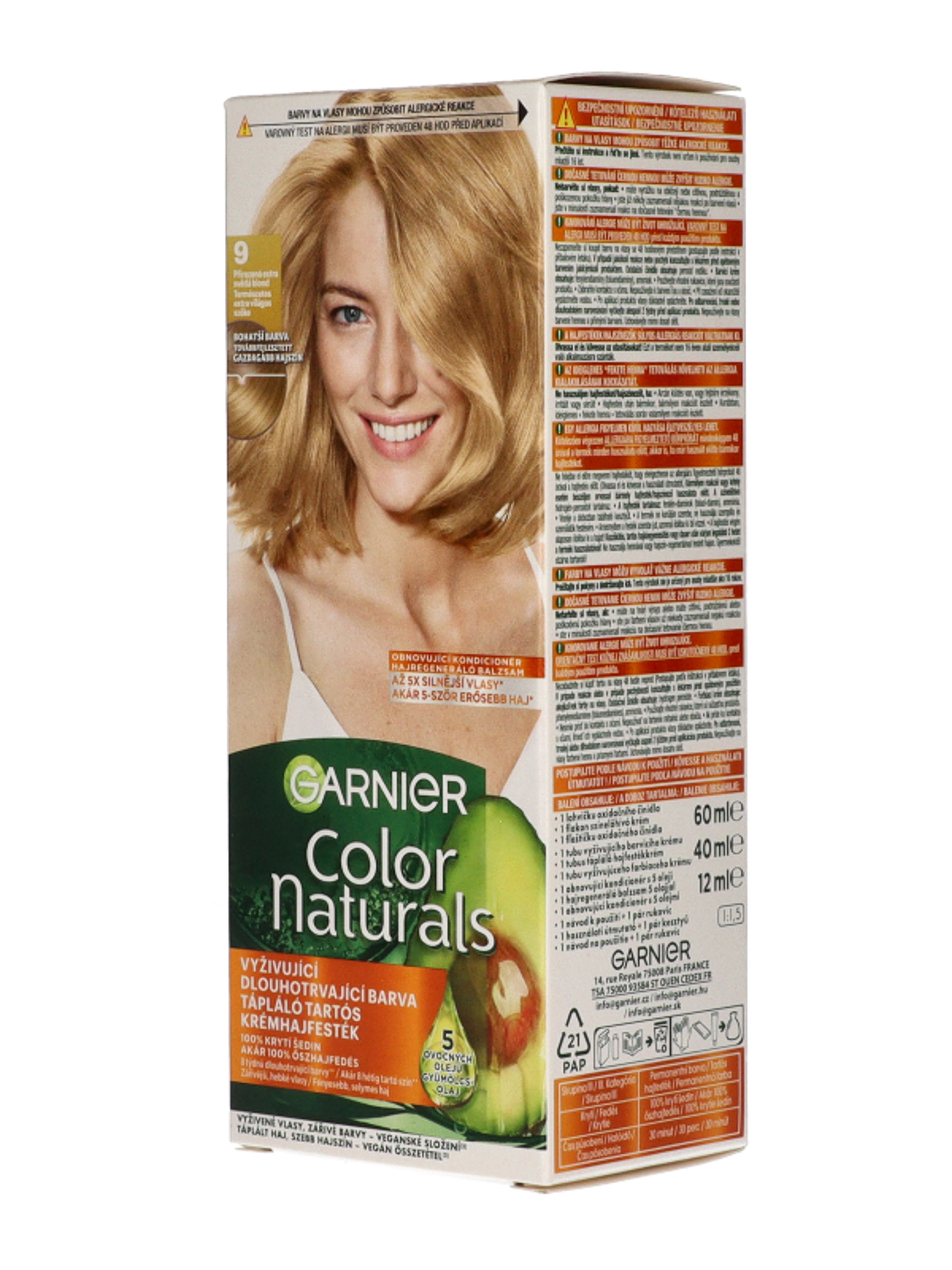 Garnier Color Naturals tartós hajfesték /9 extra light blonde - 1 db-2