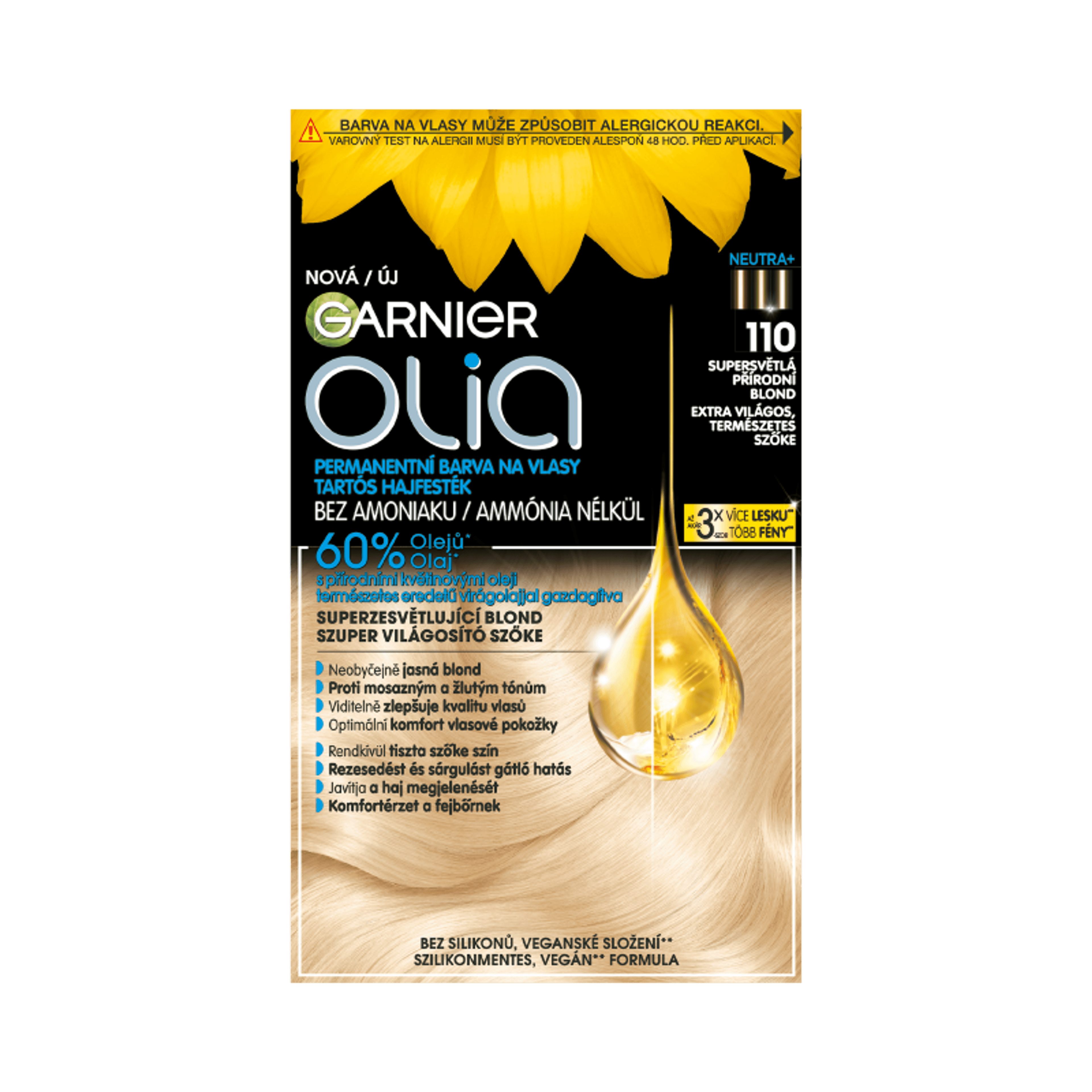 Garnier Olia tartós hajfesték /110 extra világos természetes szőke - 1 db