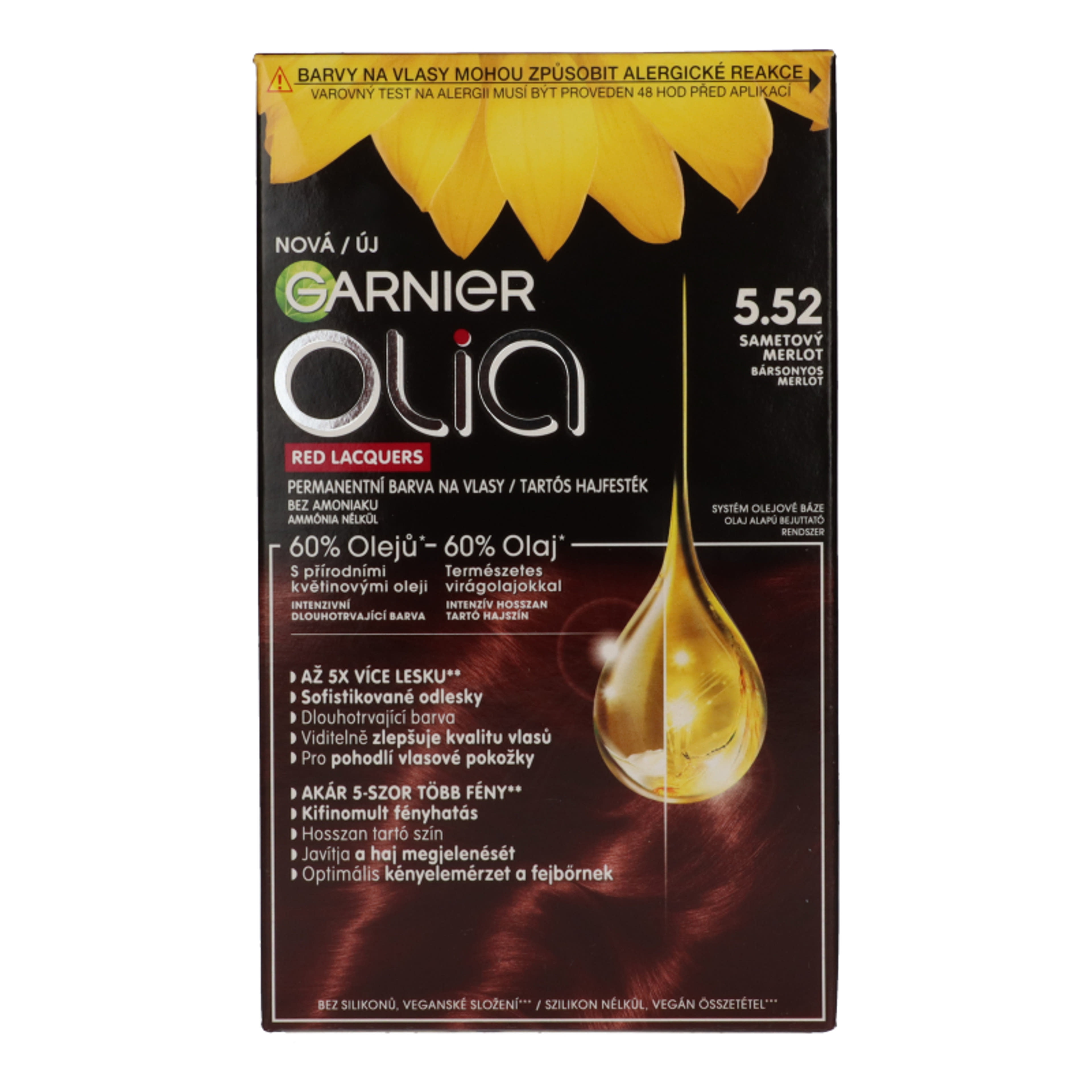 Garnier Olia tartós hajfesték /5.52 Glassy Merlot - 174 ml