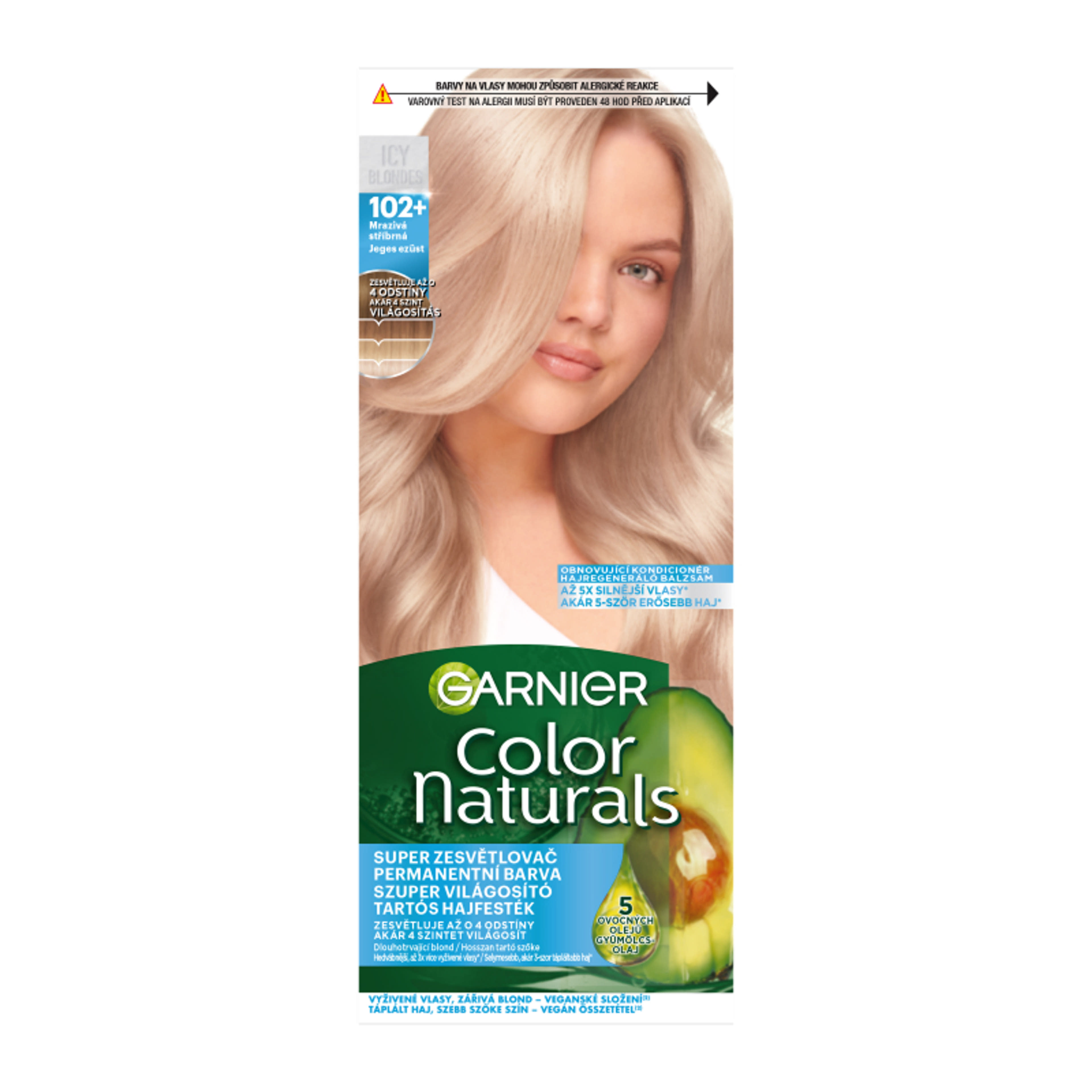 Garnier Color Naturals tartós hajfesték /102+ Fagyos ezüst - 112 ml