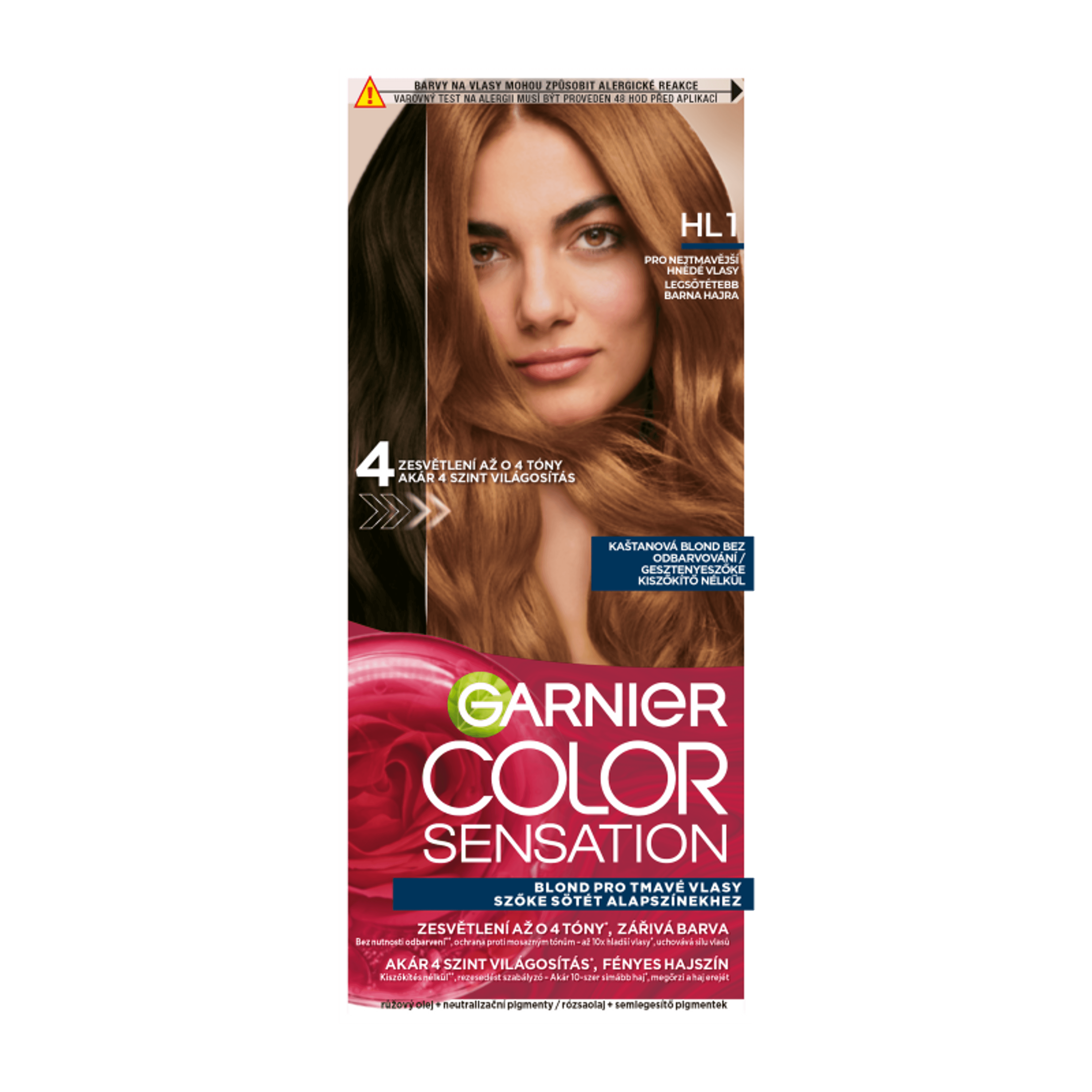 Garnier Color Sensation tartós hajfesték /6.31 fekete - 1 db