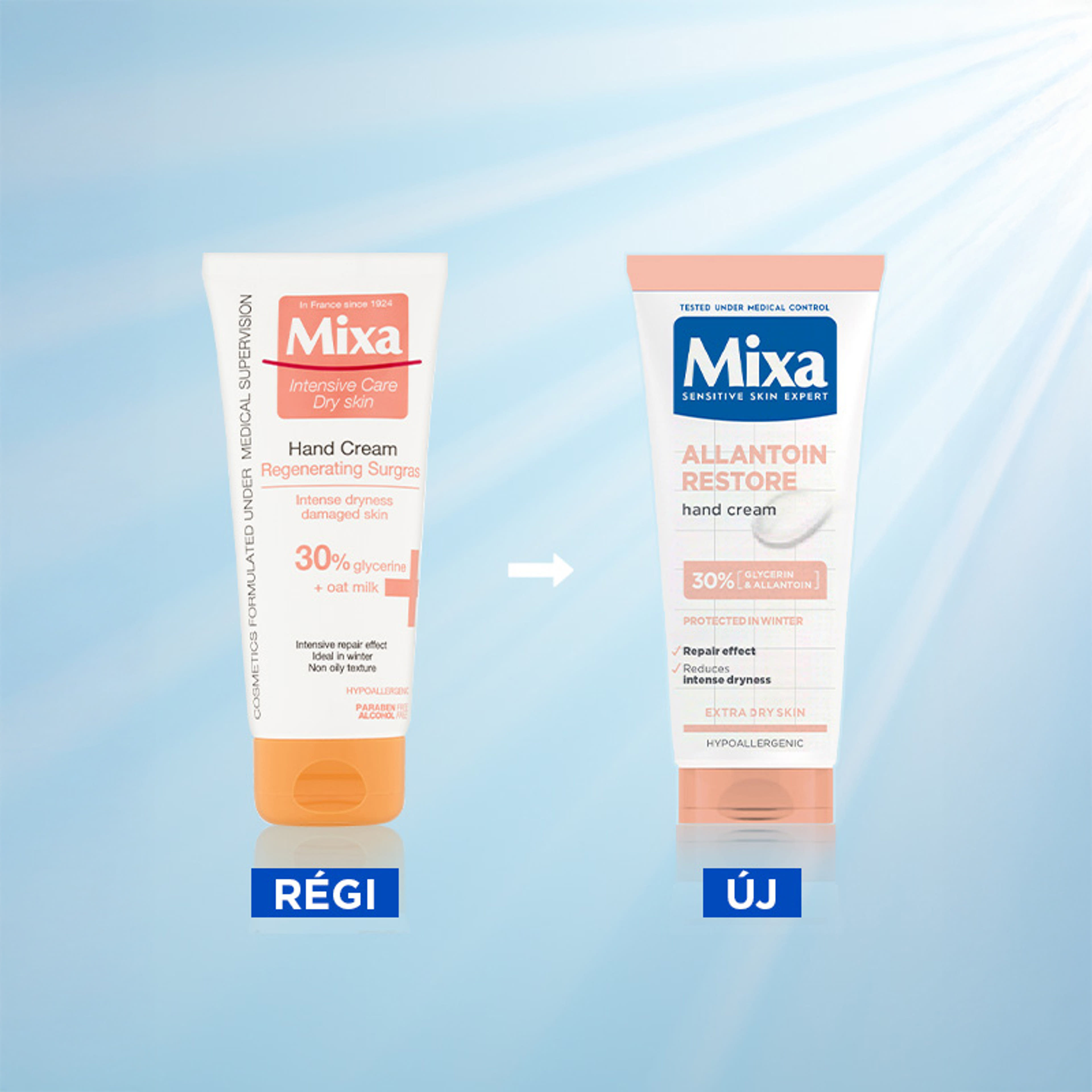 Mixa Regenerating Surgas kézkrém száraz és érzékeny bőrre - 100 ml-3