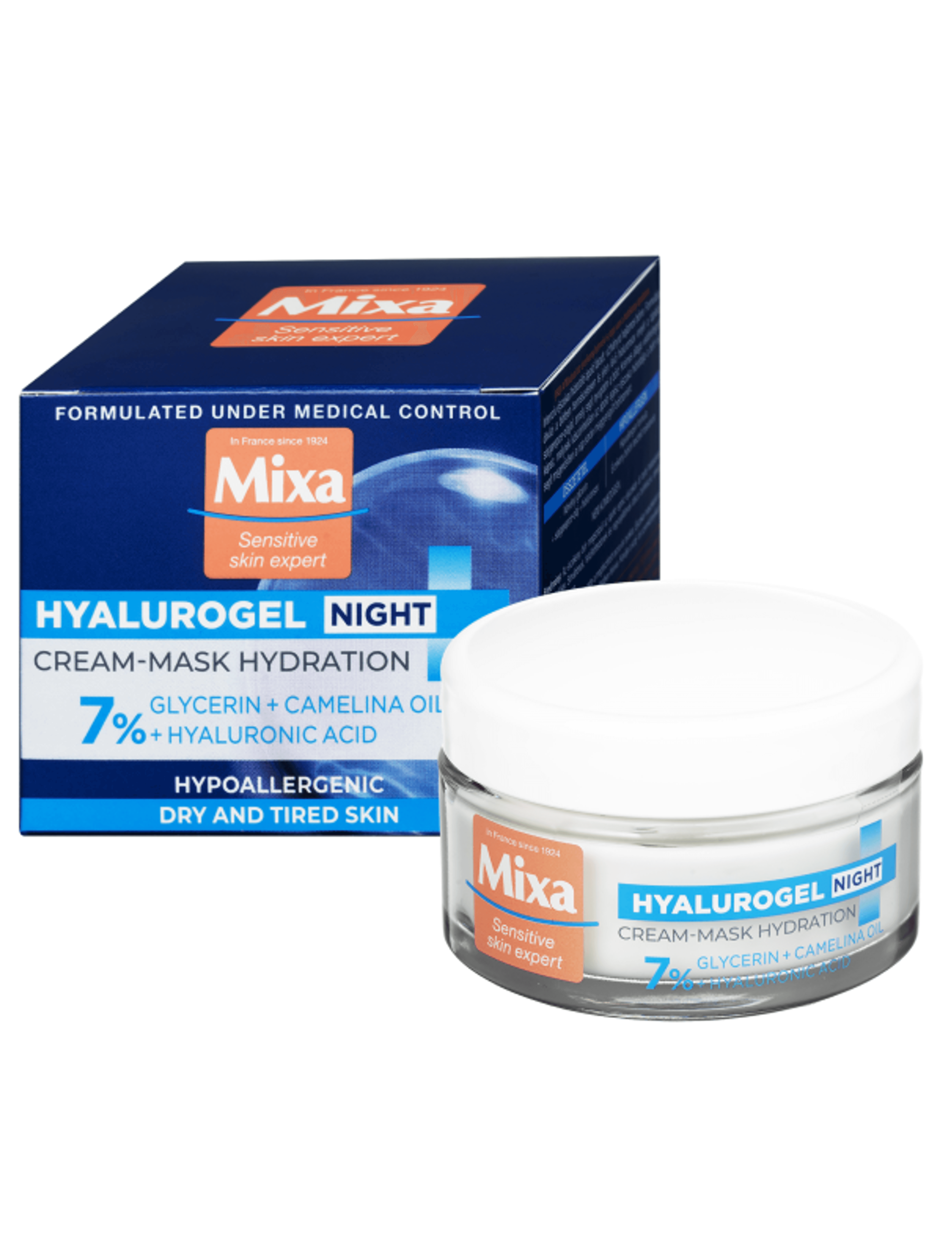 Mixa Hyalurogel intenzív éjszakai hidratáló arckrém - 50 ml-3