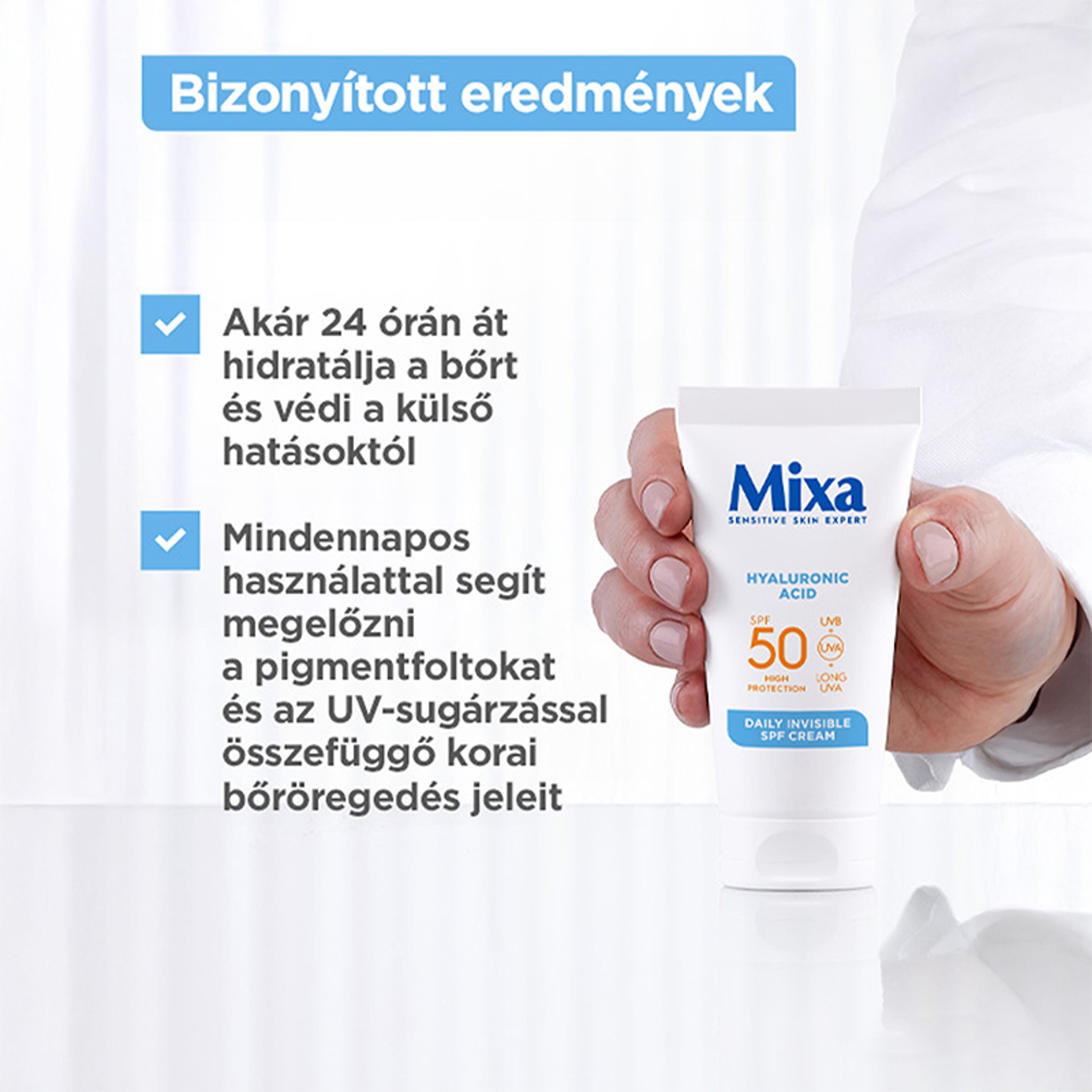 Mixa Hyaluronic Acid arckrém SPF50 - 50 ml-3