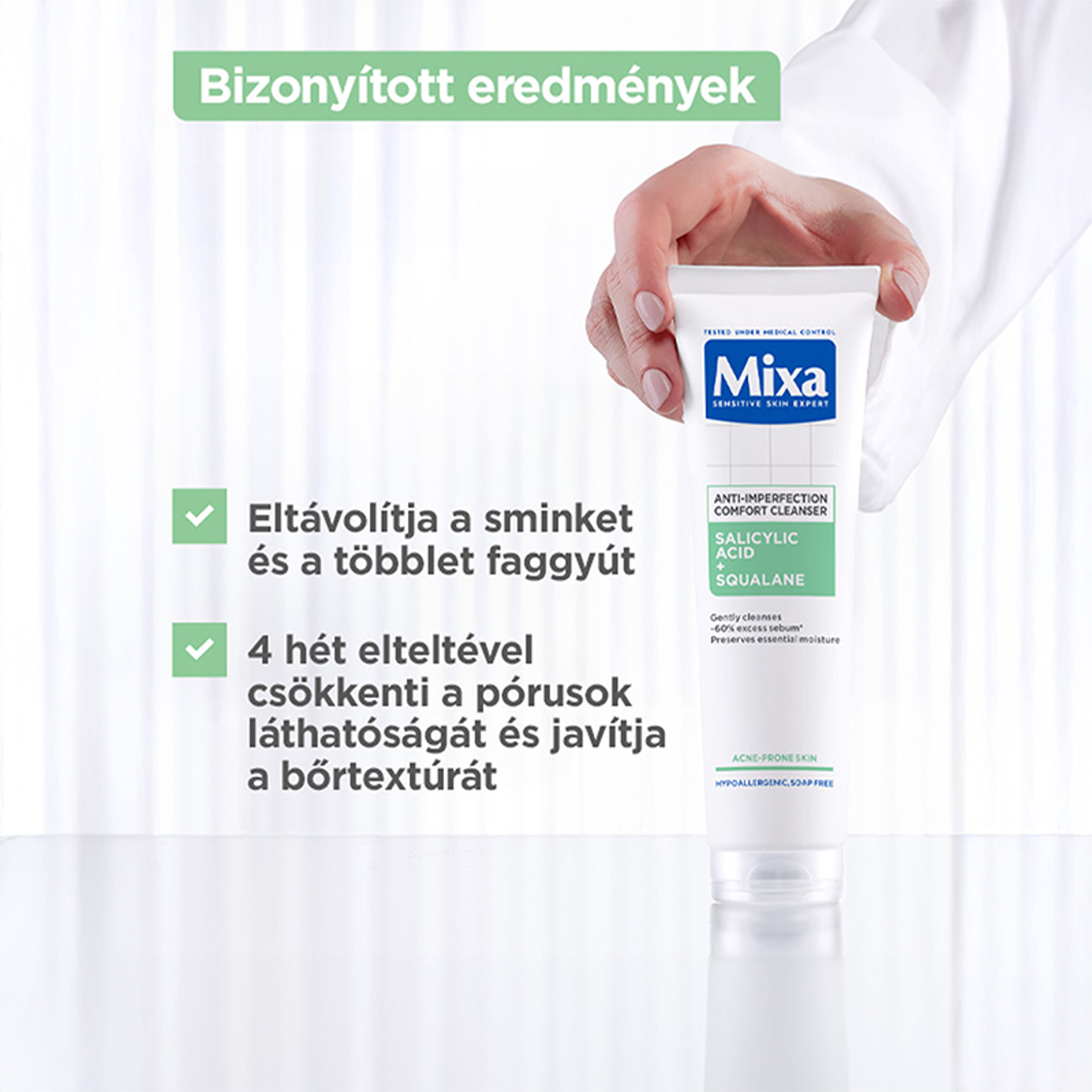 Mixa Salicylic Acid + Squalane Anti-Imperfection arctisztító gél - 150 ml-3
