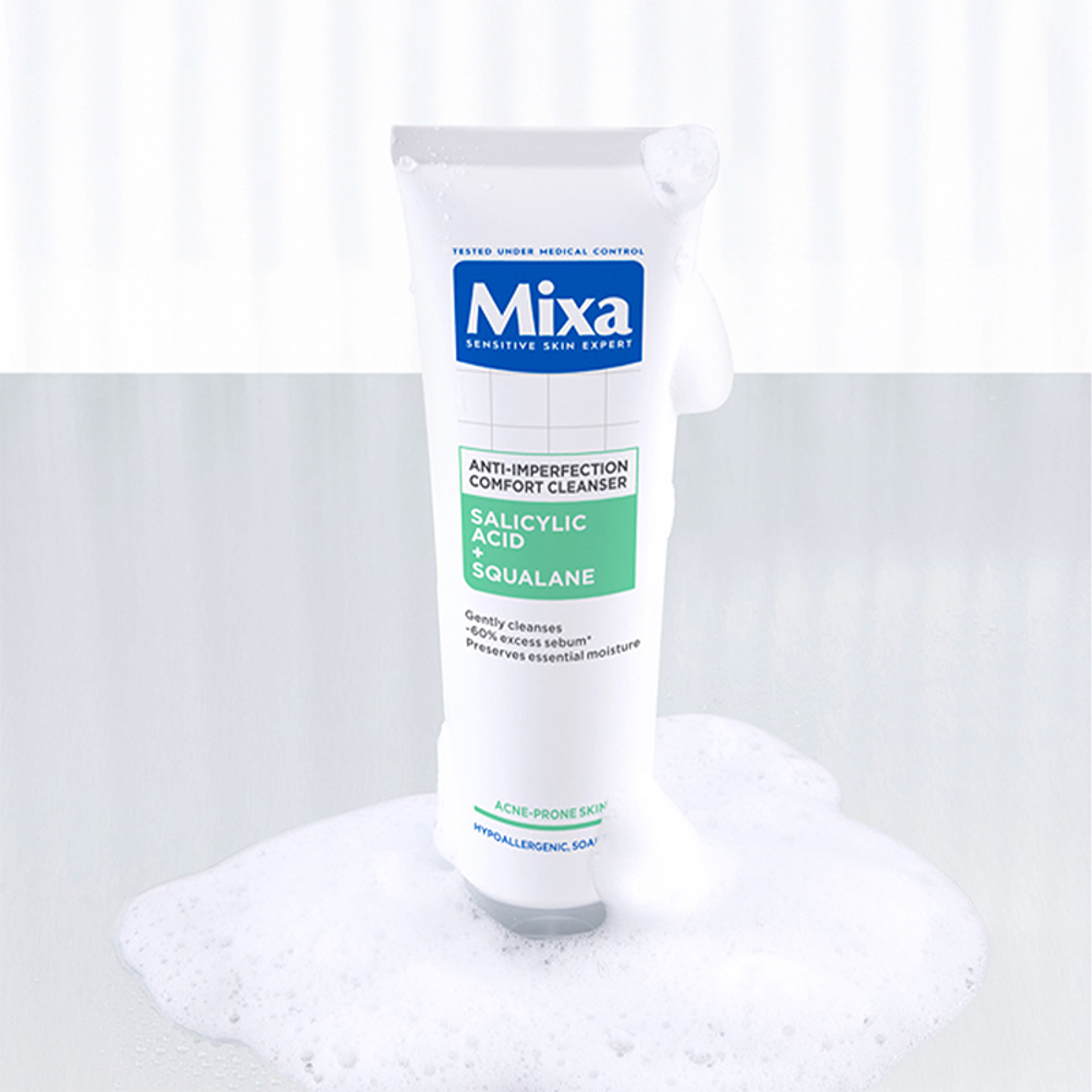 Mixa Salicylic Acid + Squalane Anti-Imperfection arctisztító gél - 150 ml-7