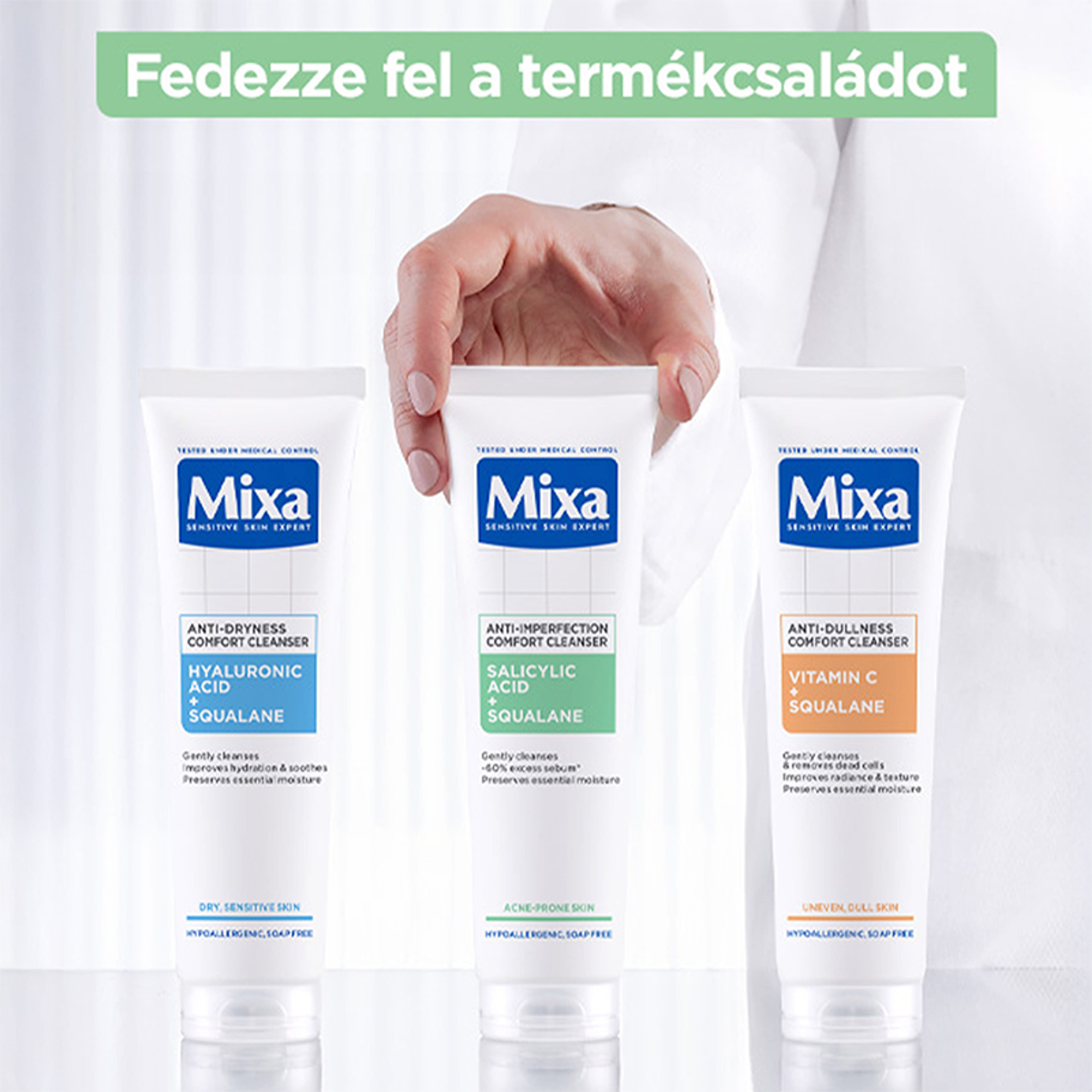 Mixa Salicylic Acid + Squalane Anti-Imperfection arctisztító gél - 150 ml-8
