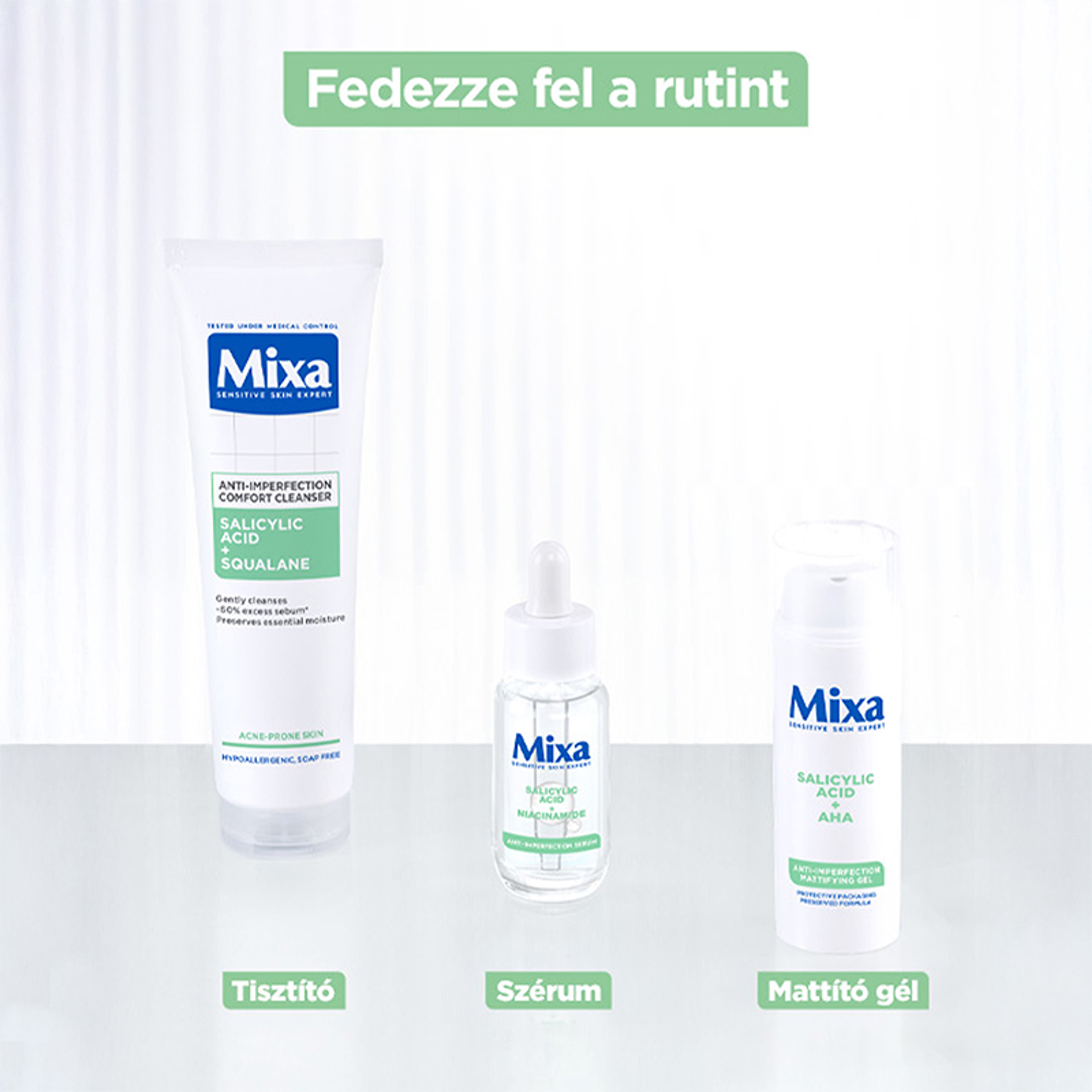 Mixa Salicylic Acid + Squalane Anti-Imperfection arctisztító gél - 150 ml-9