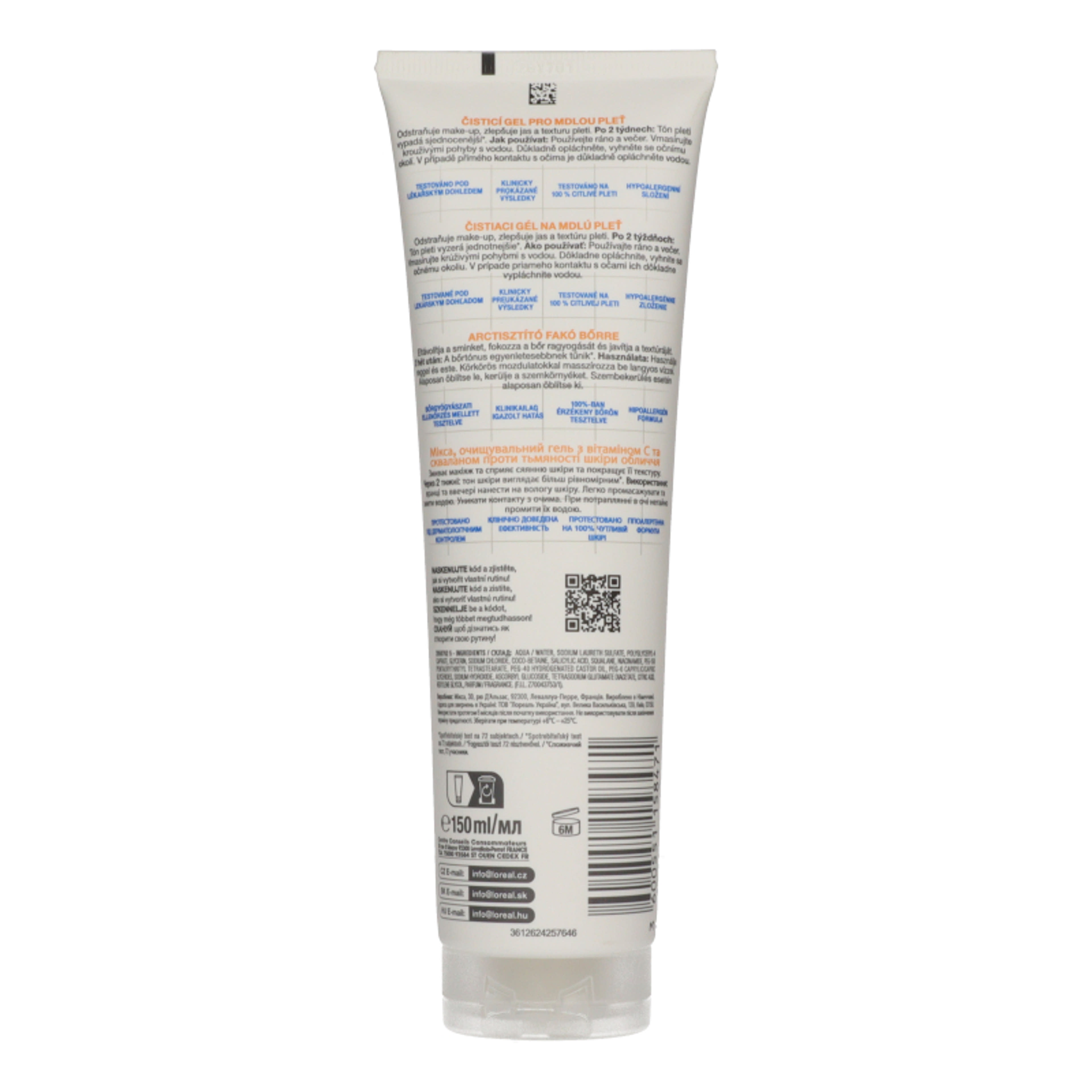 Mixa ragyogó arctisztító - 150 ml-3