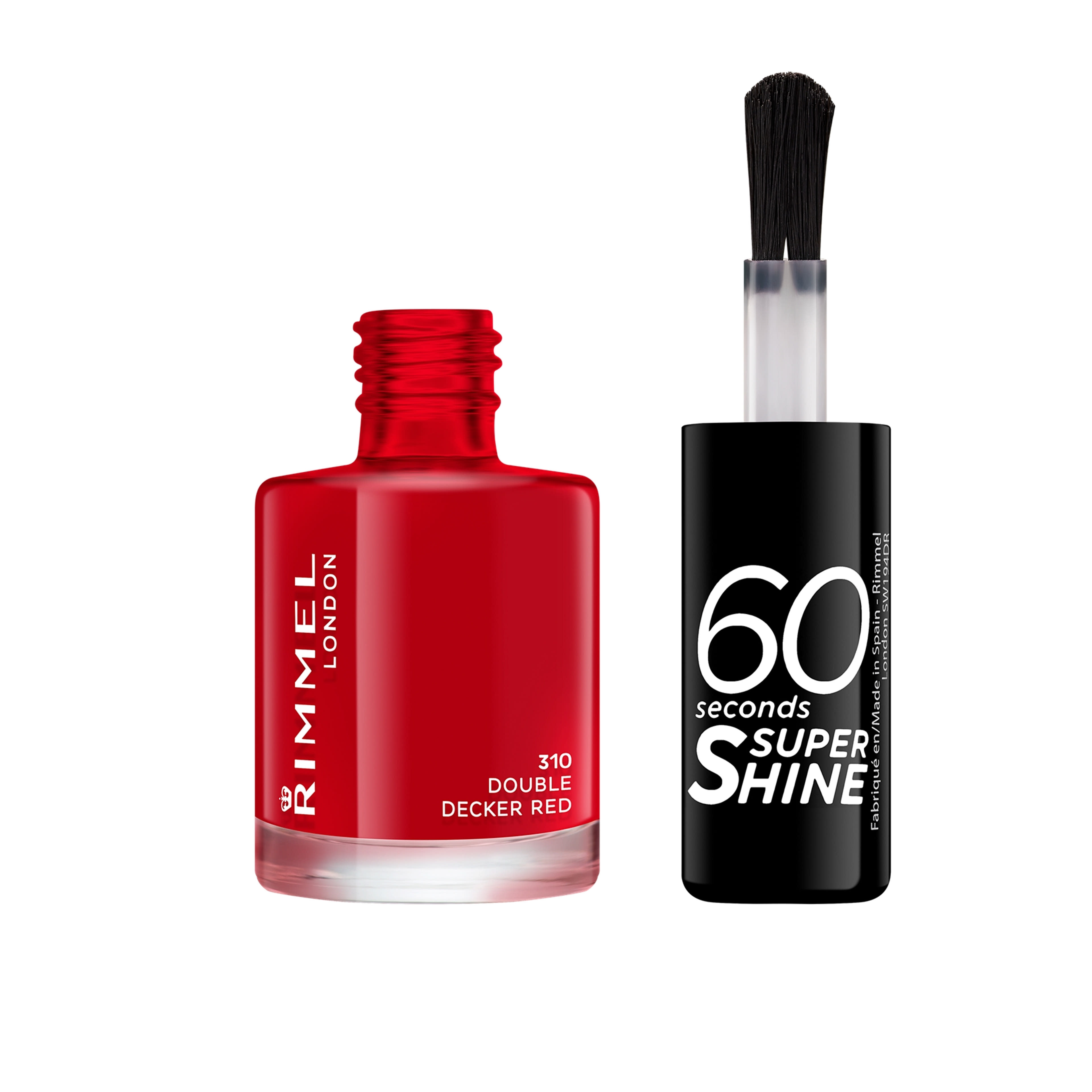 Rimmel 60 Seconds Super Shine körömlakk /310 double decker red - 1 db-2