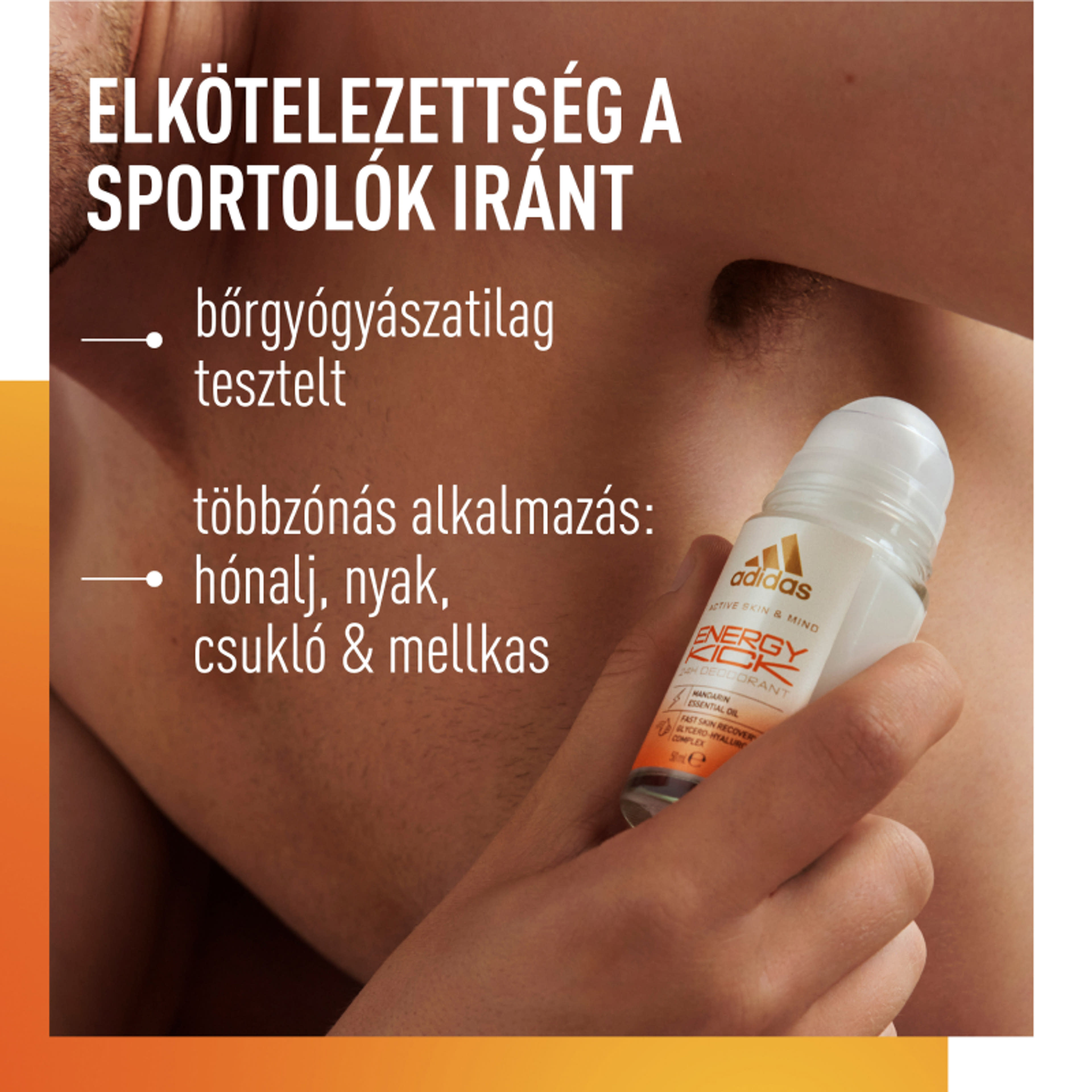 Adidas Active Skin&Mind Energy Kick unisex golyós dezodor - 50 ml-6