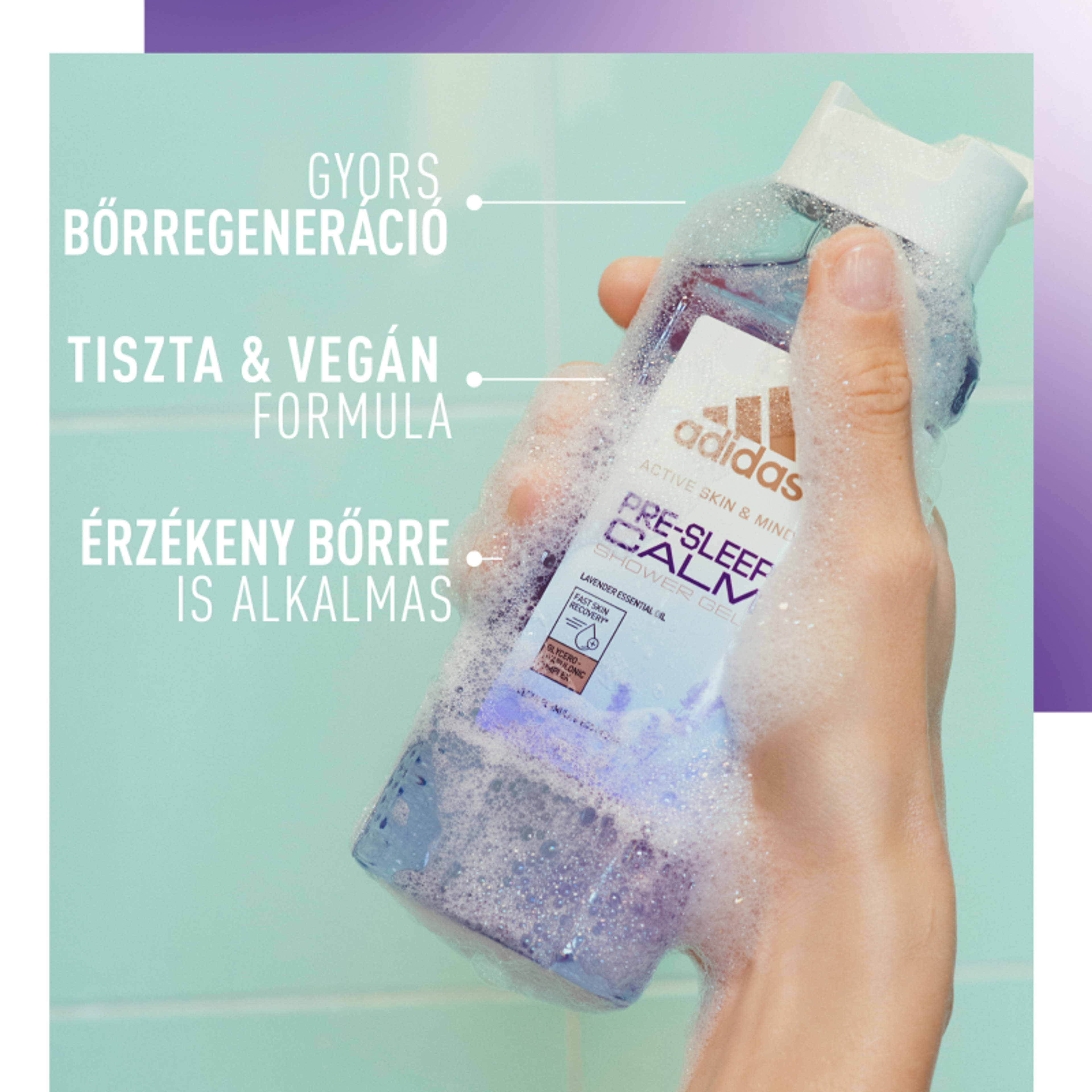 Adidas Active Skin&Mind Pre-Sleep Calm unisex tusfürdő - 400 ml-4
