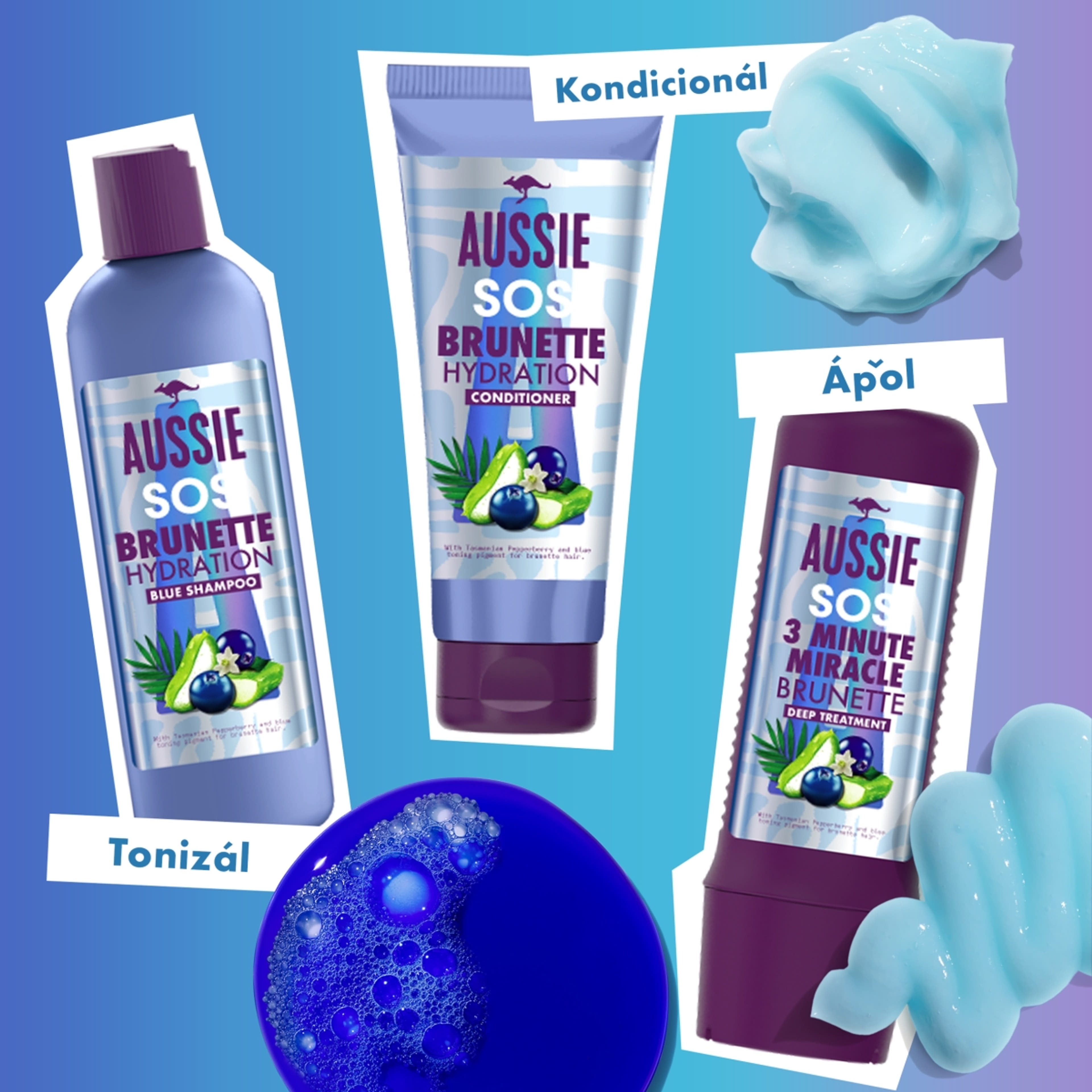 Aussie SOS 3 Minute Miracle Brunette pakolás - 225 ml-7