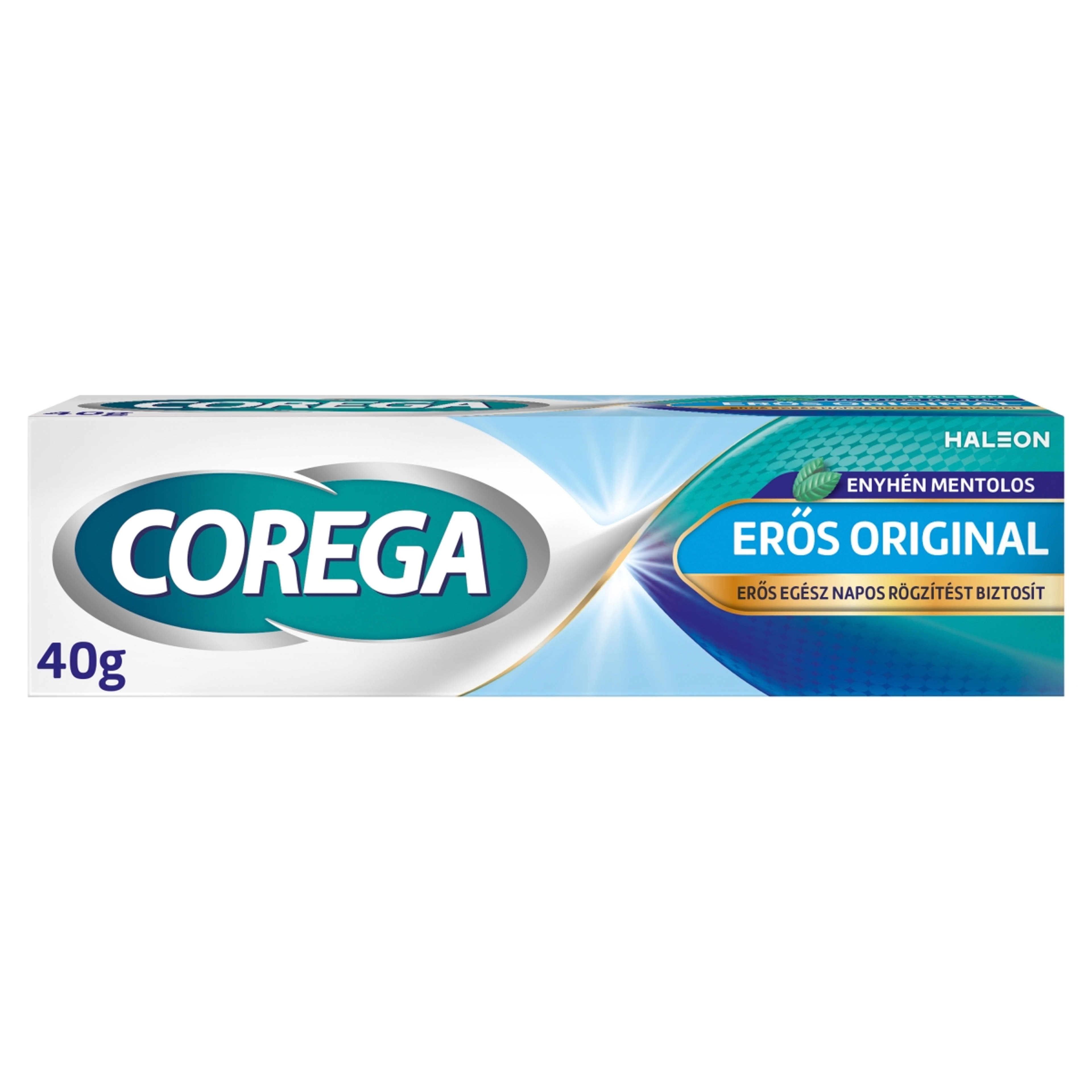 Corega Erős Rögzítés mentolos műfogsorrögzítő krém - 40 g
