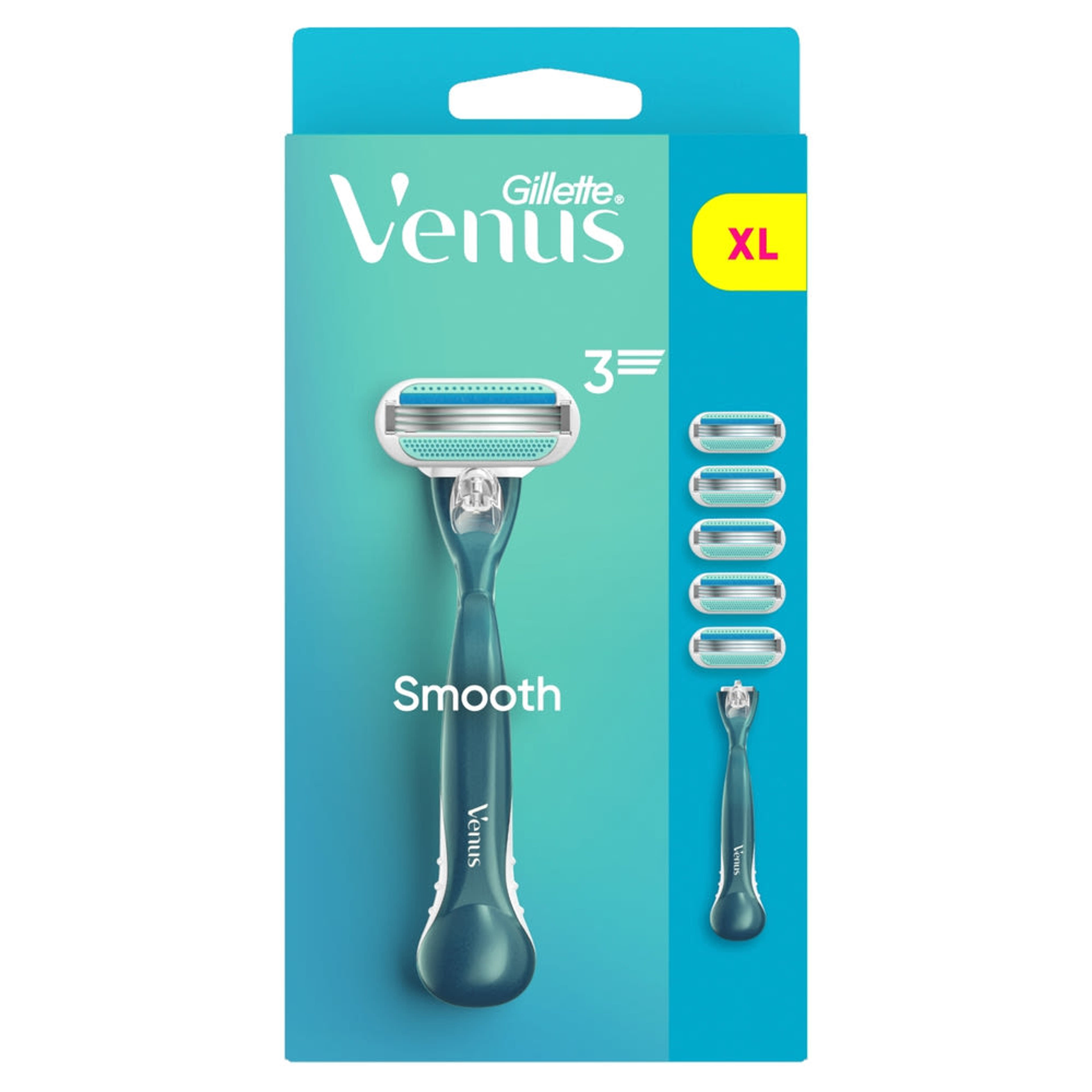 Gillette Venus Smooth borotvakészülék + borotvabetét - 5 db