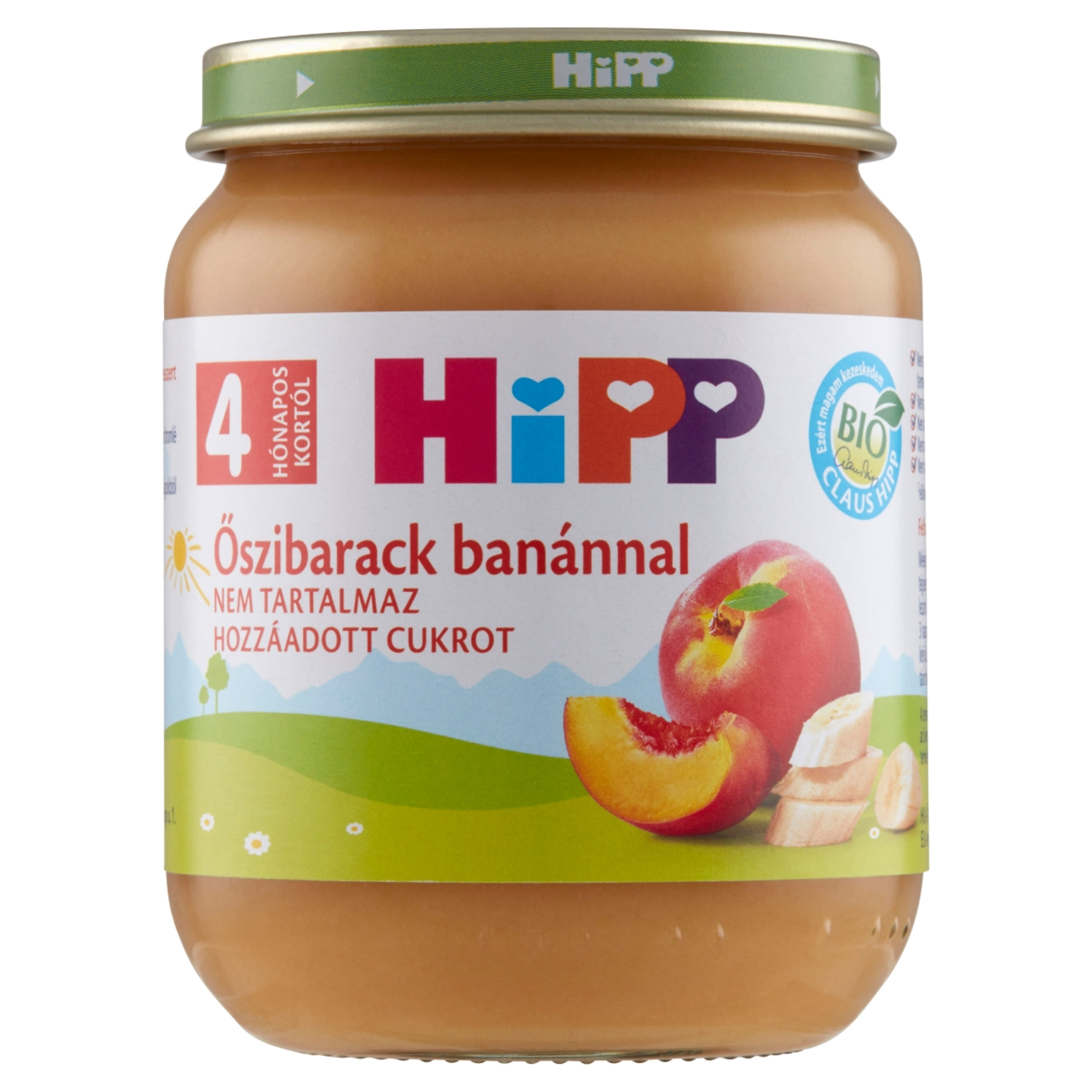 Hipp Bébiétel Banán Oszibarack Ízesítéssel 4 Hónapos Kortól - 125 g