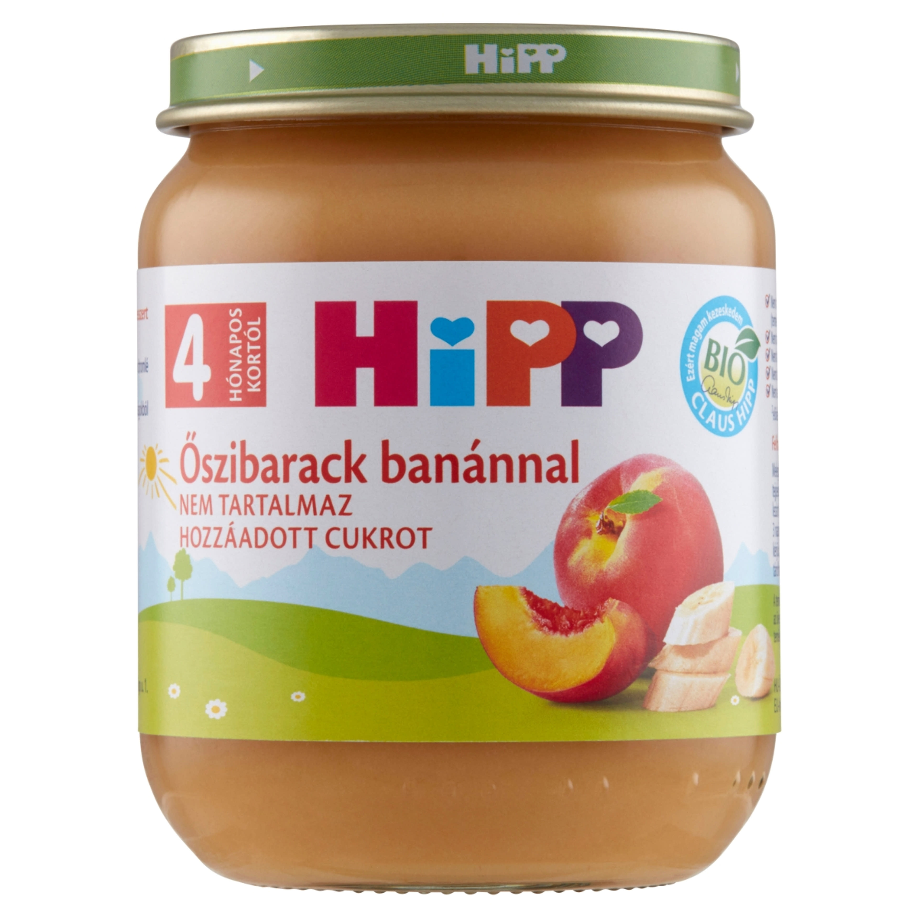 Hipp Bébiétel Banán Oszibarack Ízesítéssel 4 Hónapos Kortól - 125 g-2