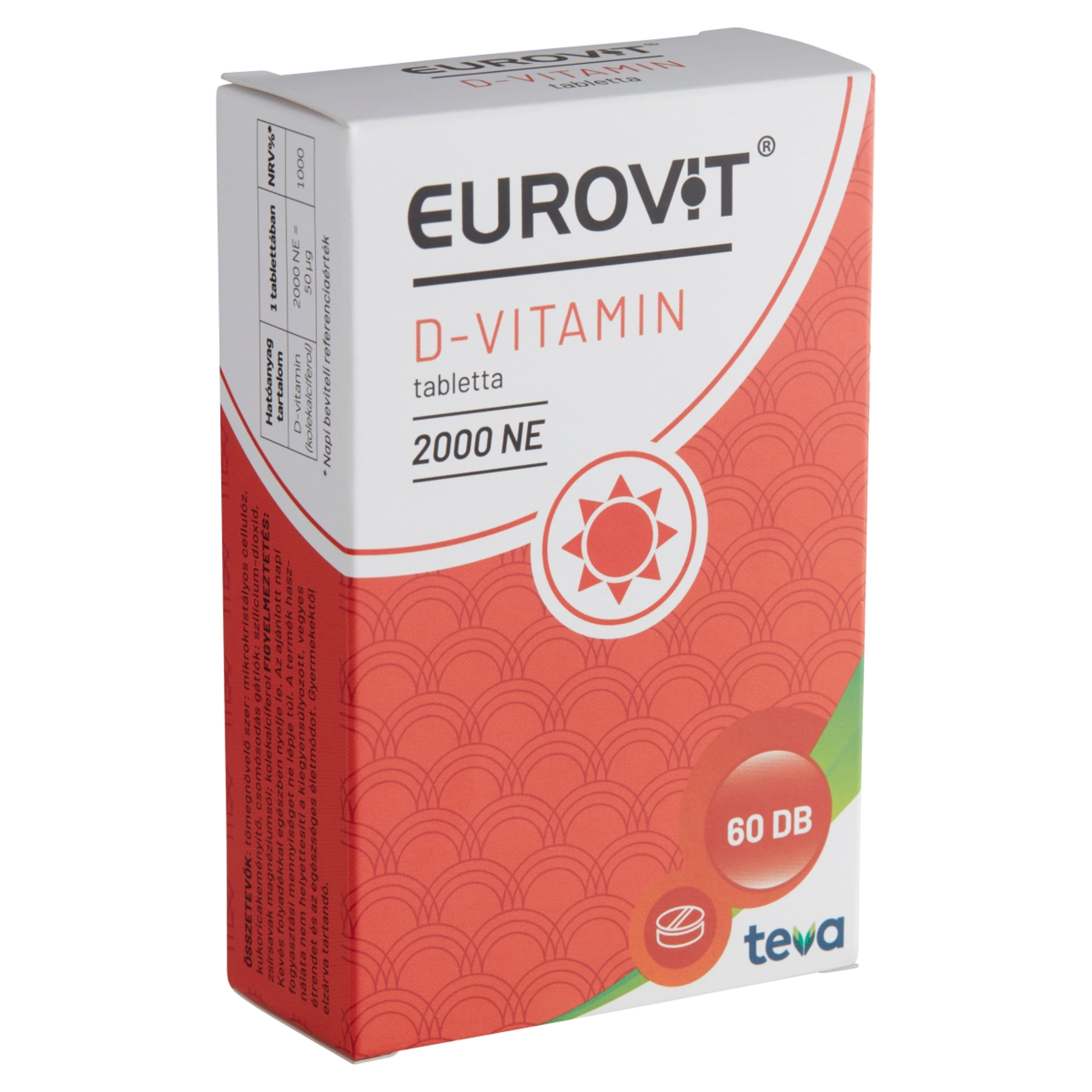 Eurovit d-vitamin 2000ne tabletta - 60 db-2