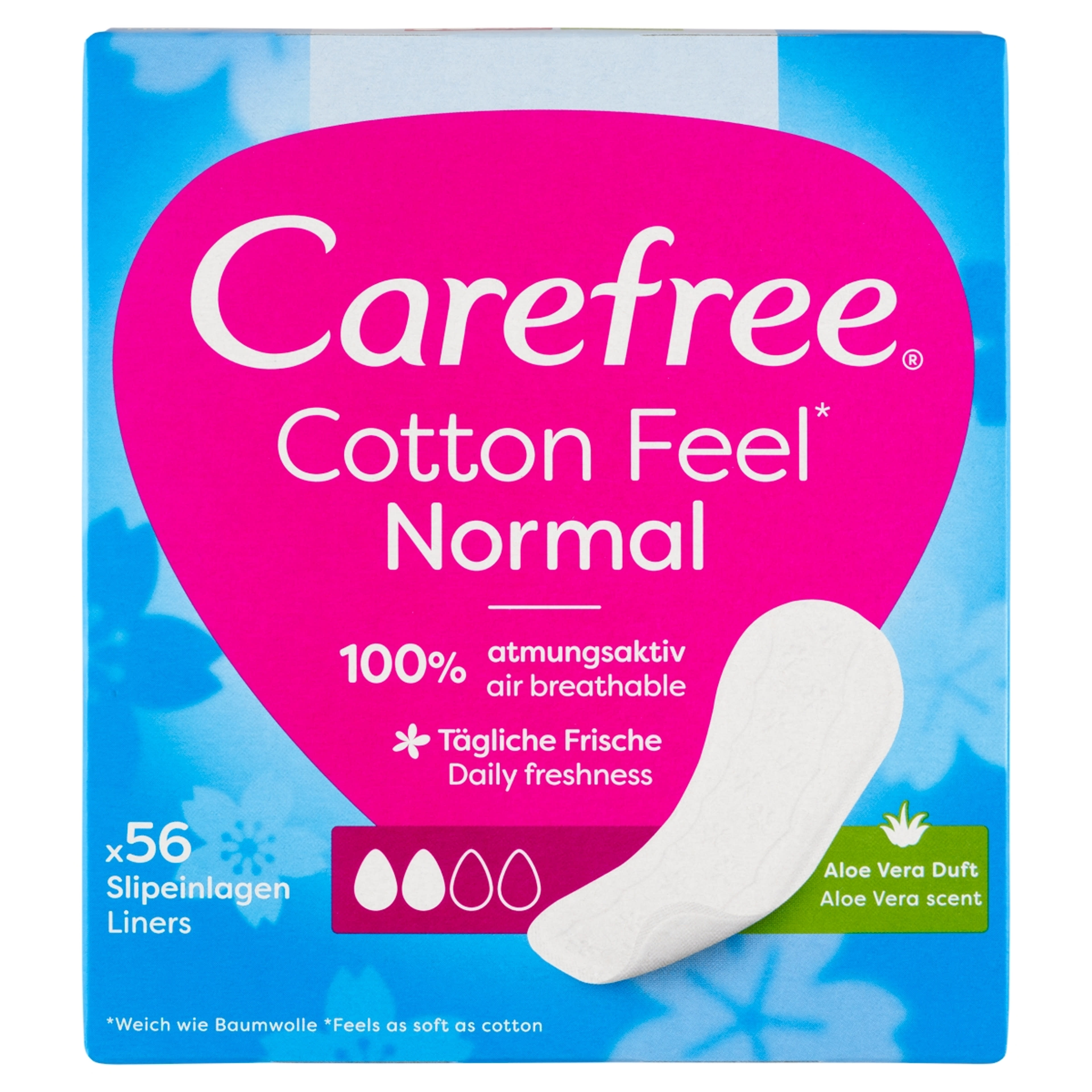Carefree Cotton Aloe tisztasági betét - 56 db-1