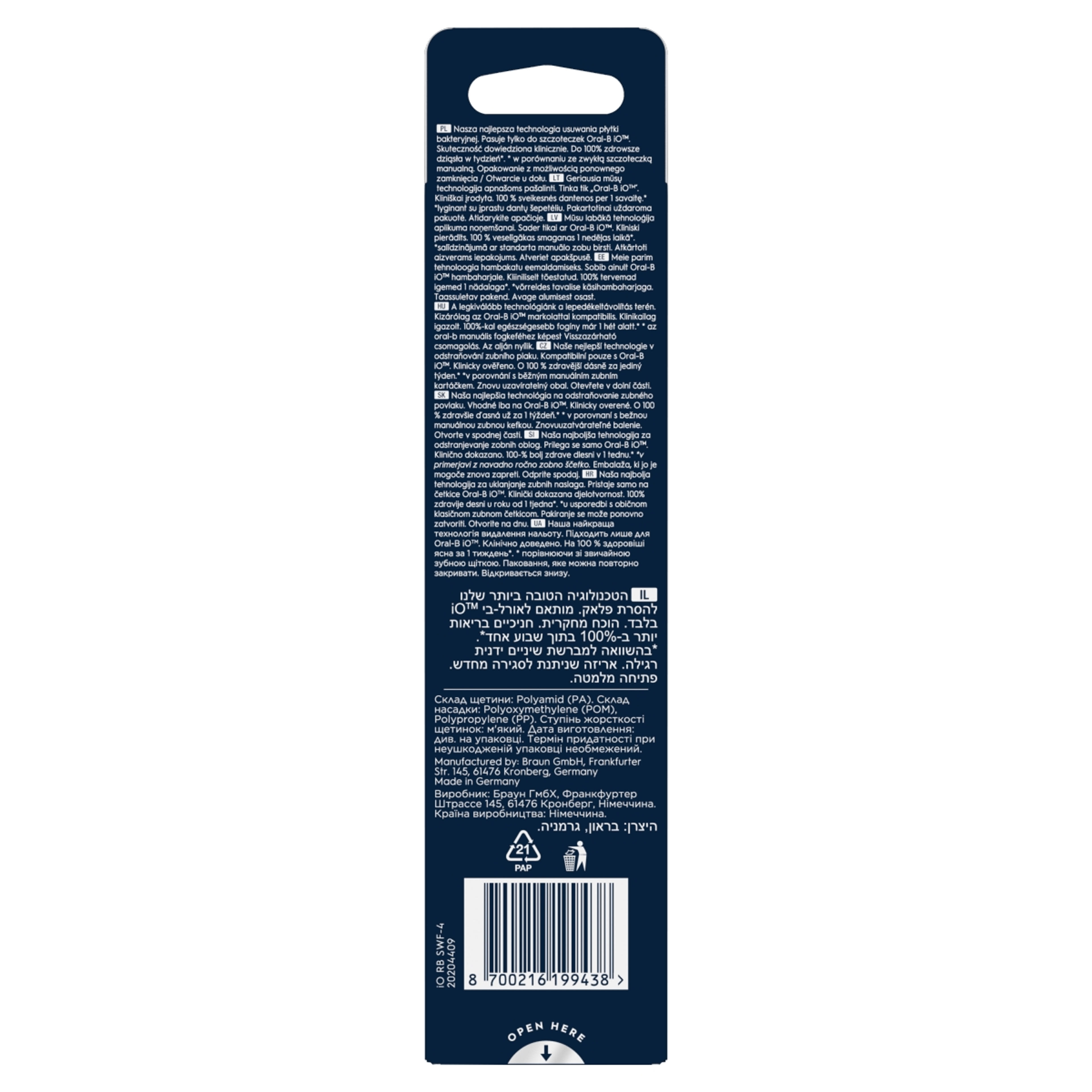 Oral-B Gentle Care IO elektromos fogkefe pótfej - 4 db-3