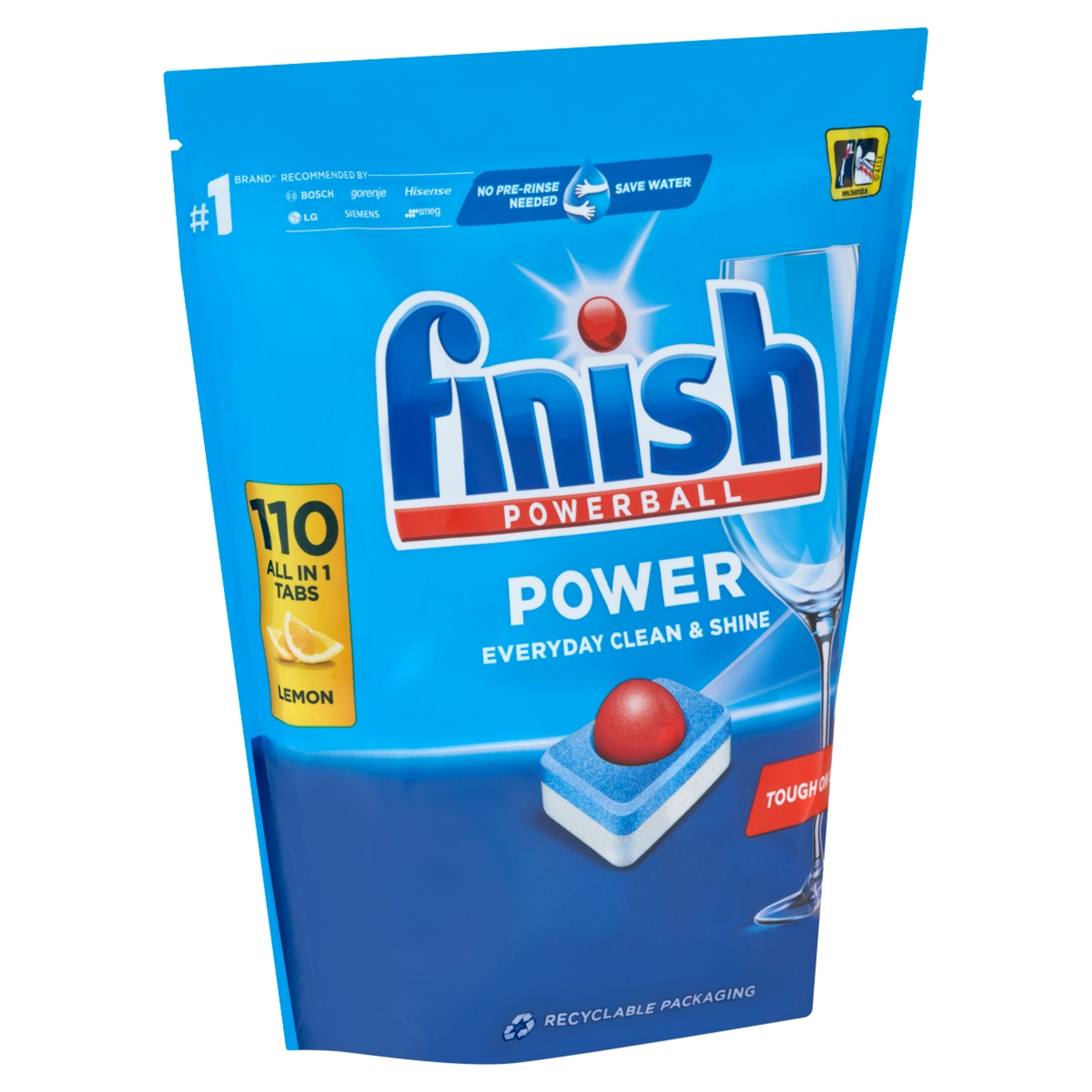Finish Powerball Power All in 1 Lemon mosogatógép tabletta - 110 db-2