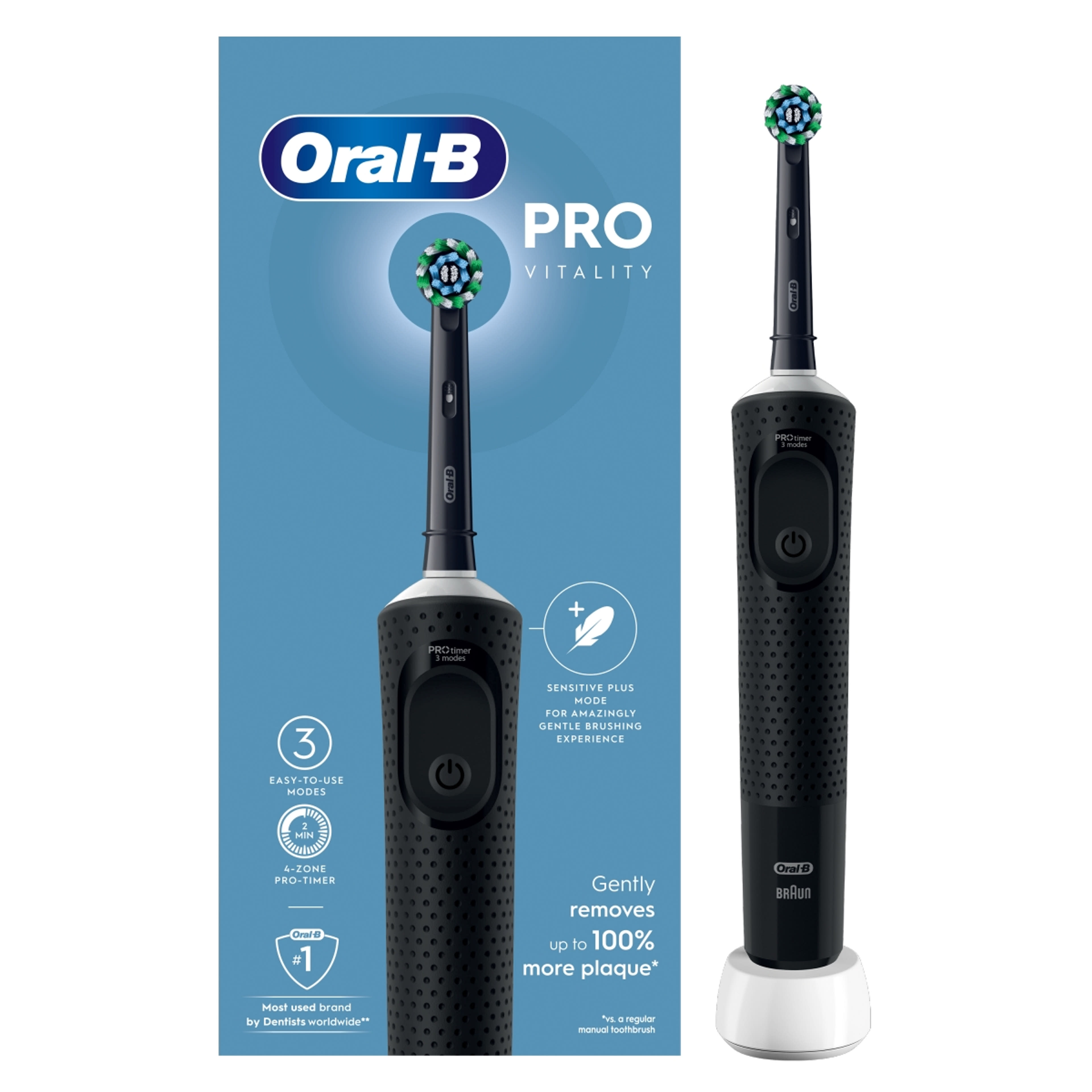 Oral-B Vitality Pro elektromos fogkefe, fekete - 1 db-2